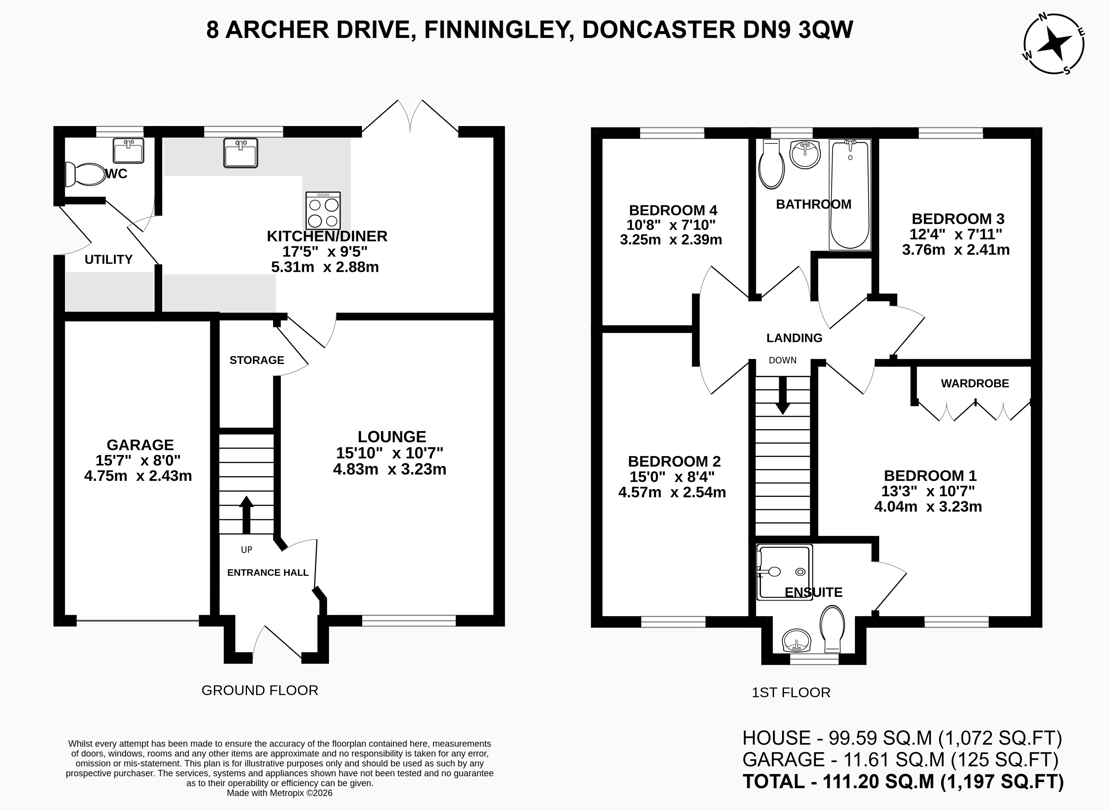 8, Archer Drive, Doncaster floorplan