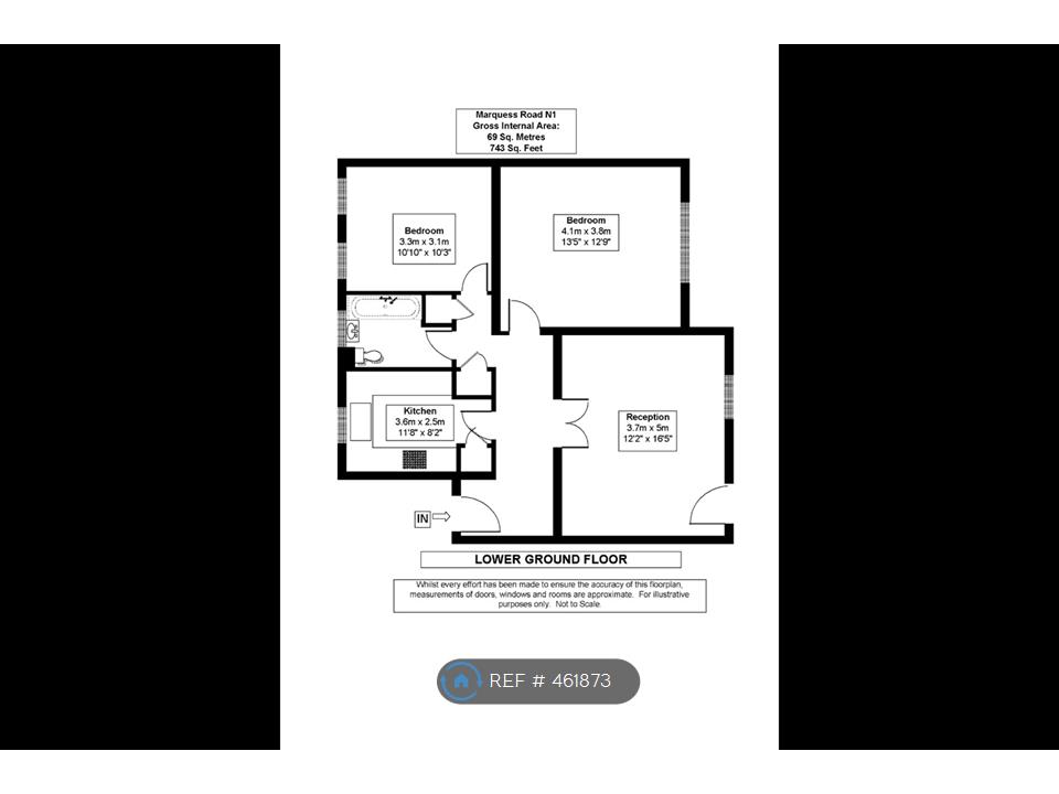 2 Bedrooms Flat to rent in Marquess Road, London N1