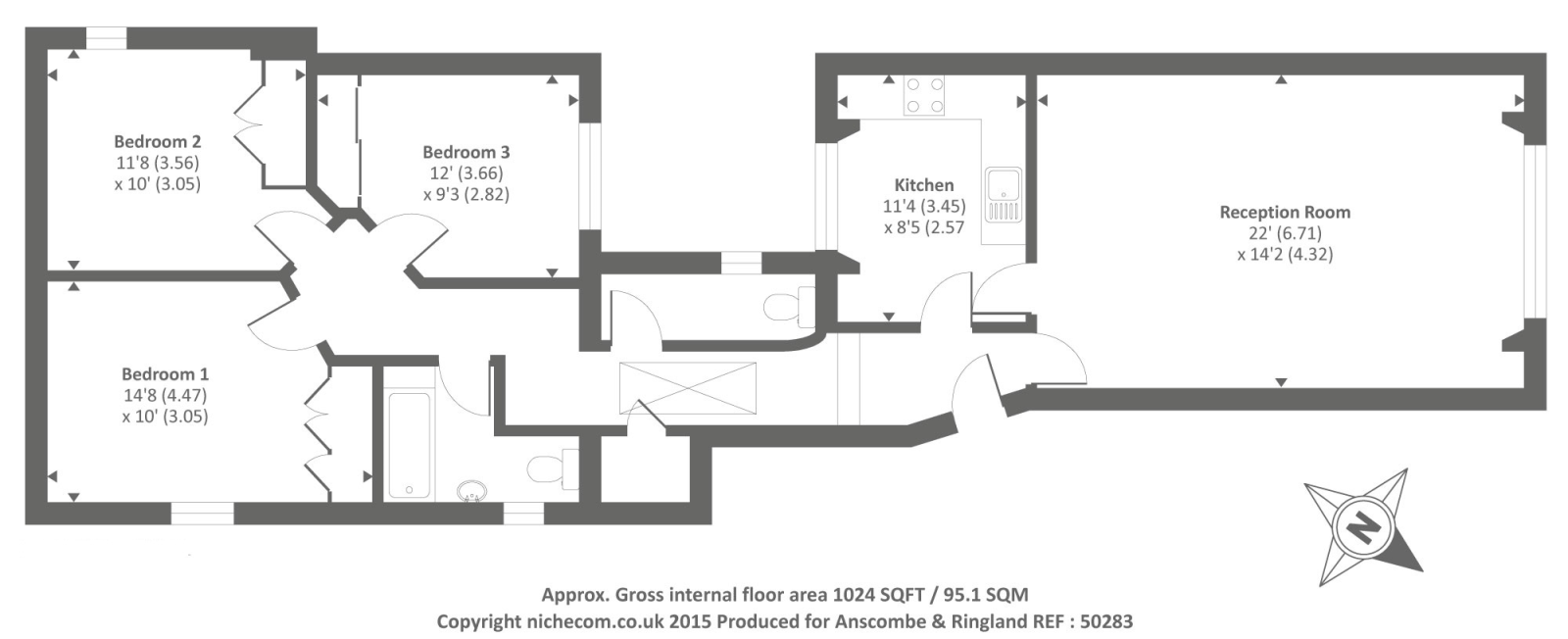 3 Bedrooms Flat to rent in Linden Gardens W2,