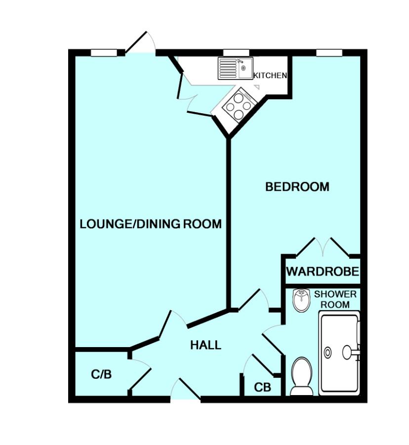 Flat 15 Maple Court, 18, Horn Cross Road, Plymouth floorplan