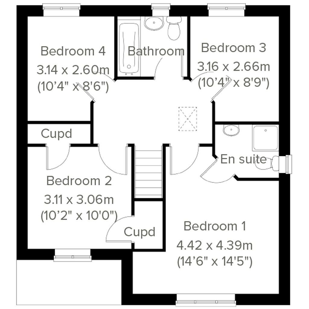 "The Burnham" at Old Cemetery Road, Hartlepool TS24, 4 bedroom detached