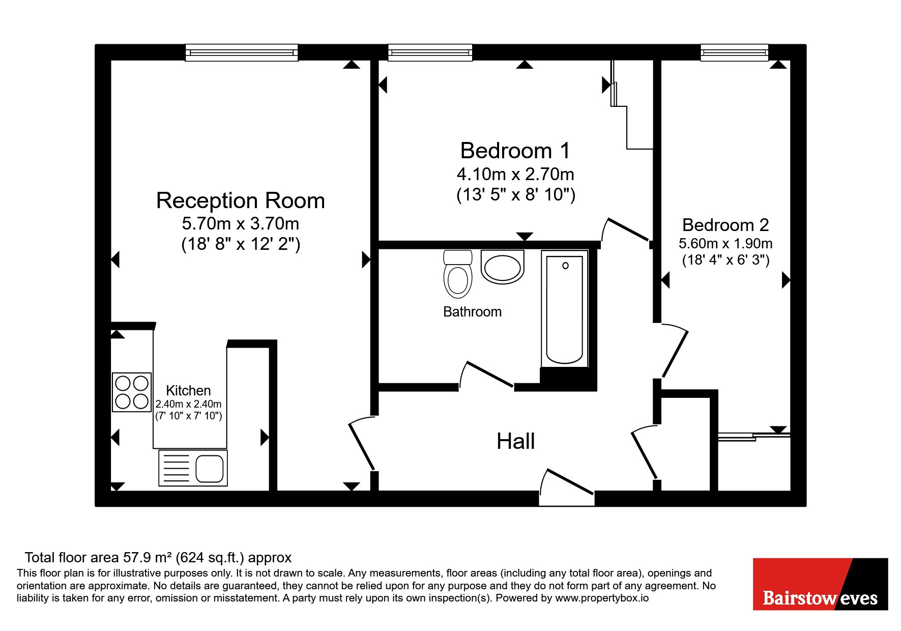 Flat 46, Radnor House, 1272, London Road, London floorplan