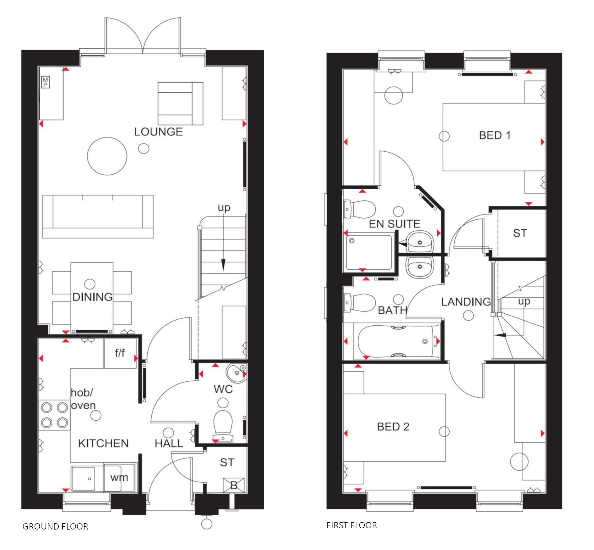2 Bedrooms Terraced house for sale in Heol Senni, Bettws, Newport NP20