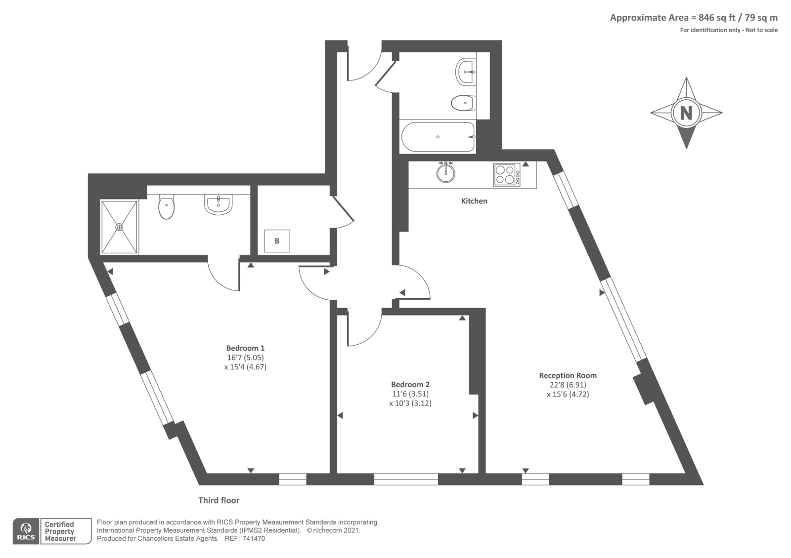 338, Winchester House, Bracknell floorplan