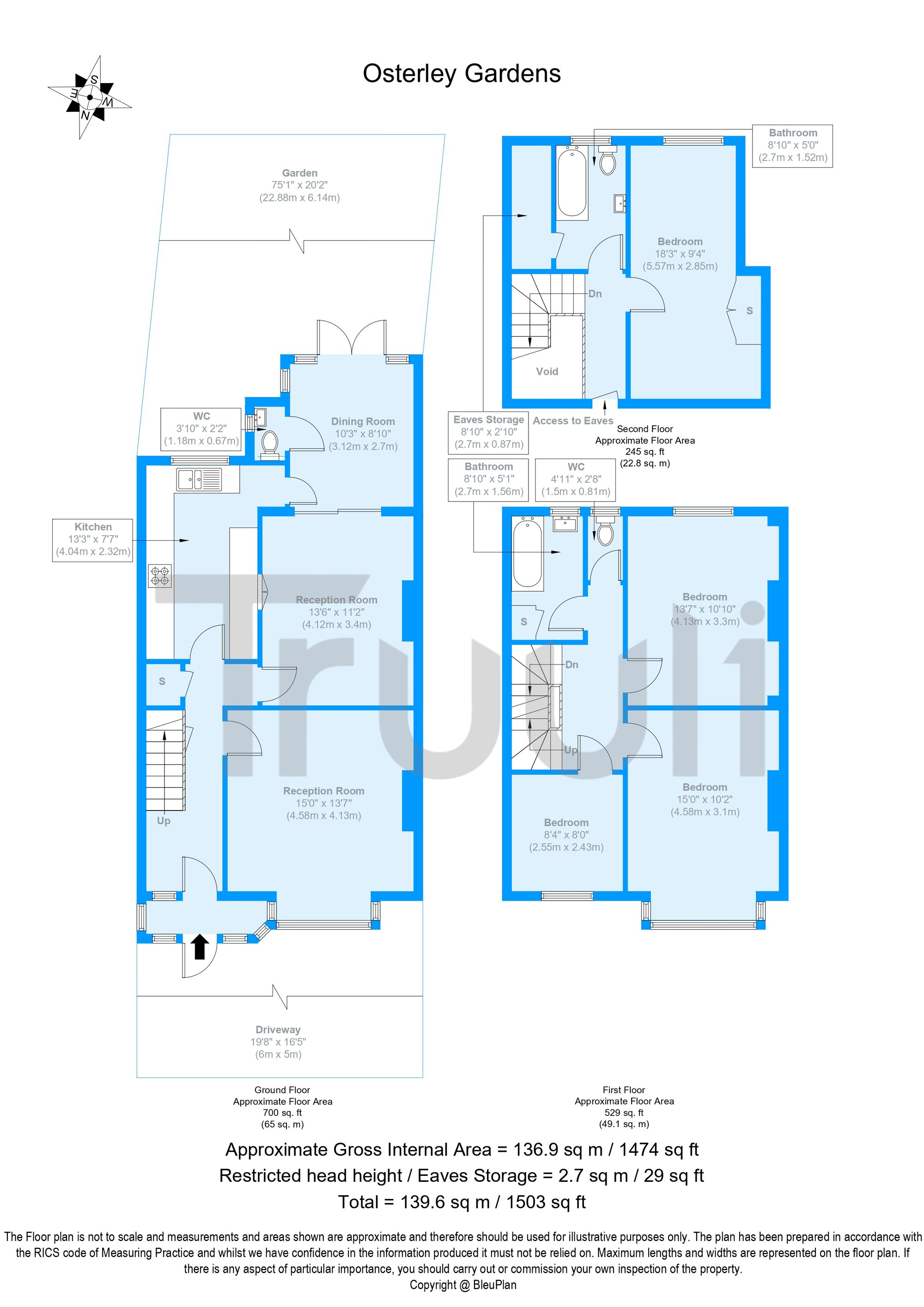 16 Osterley Gardens, Thornton Heath floorplan