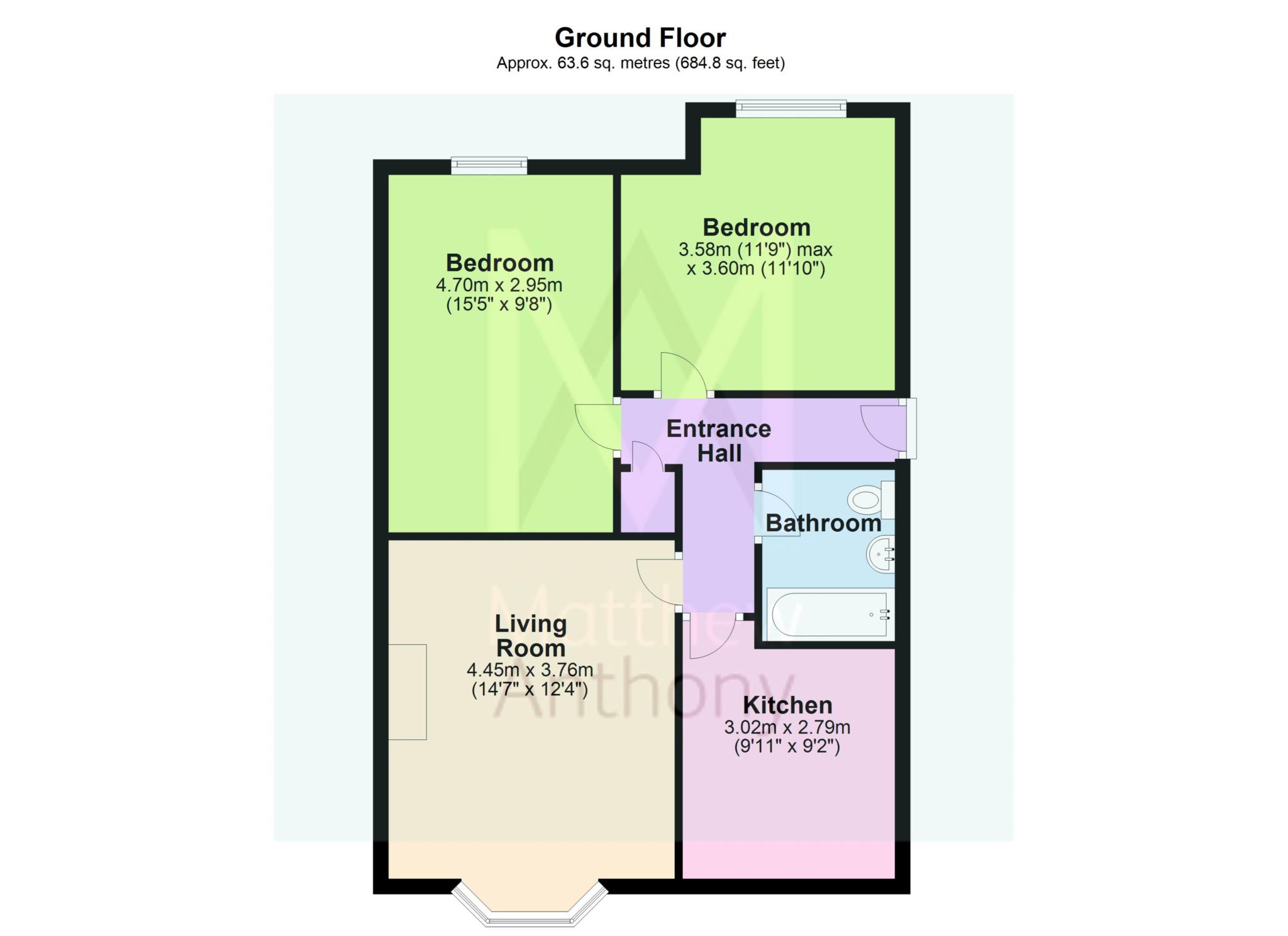 2 Bedrooms Flat to rent in Westlake Gardens, Worthing BN13