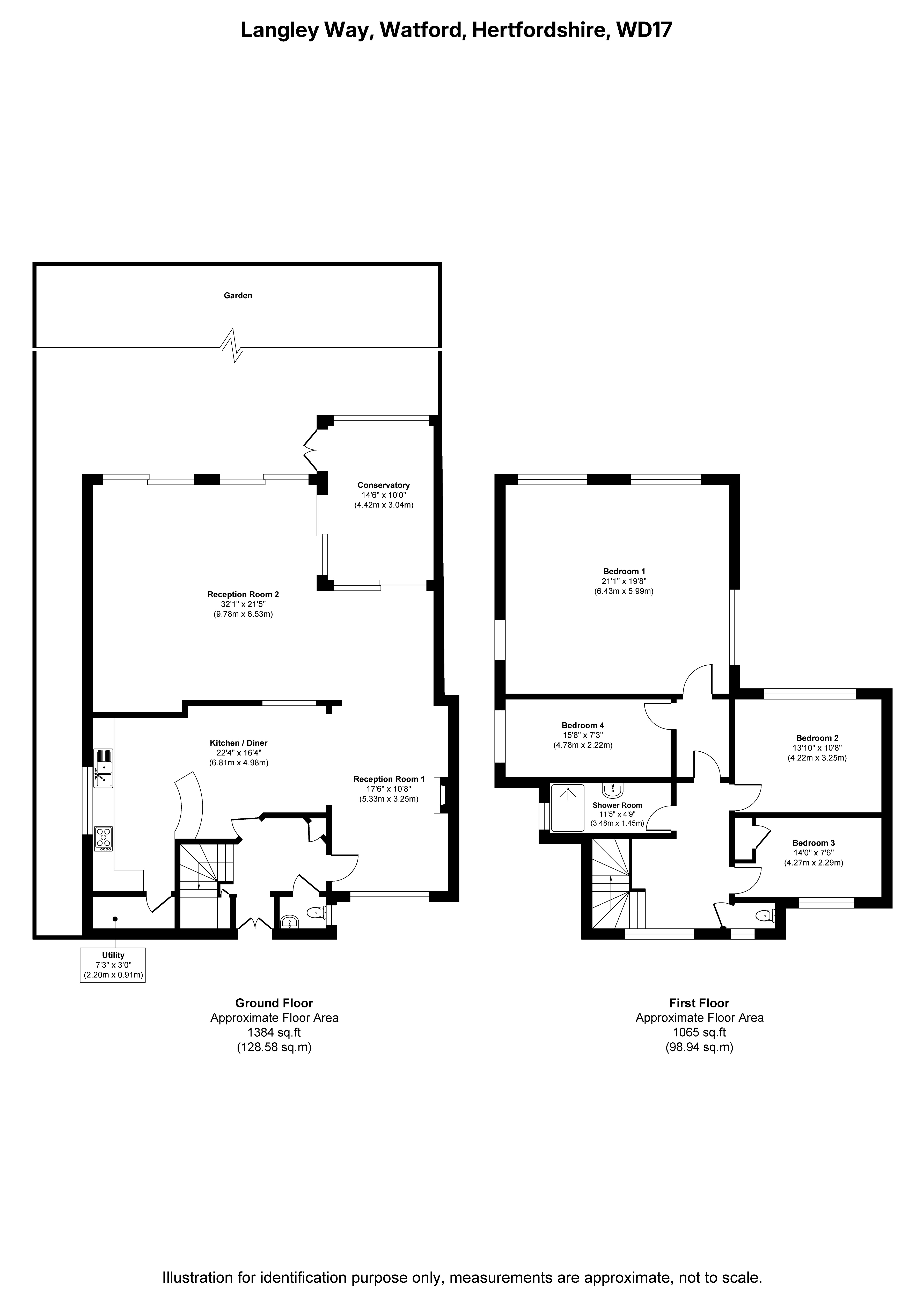 84, Langley Way, Hertfordshire floorplan