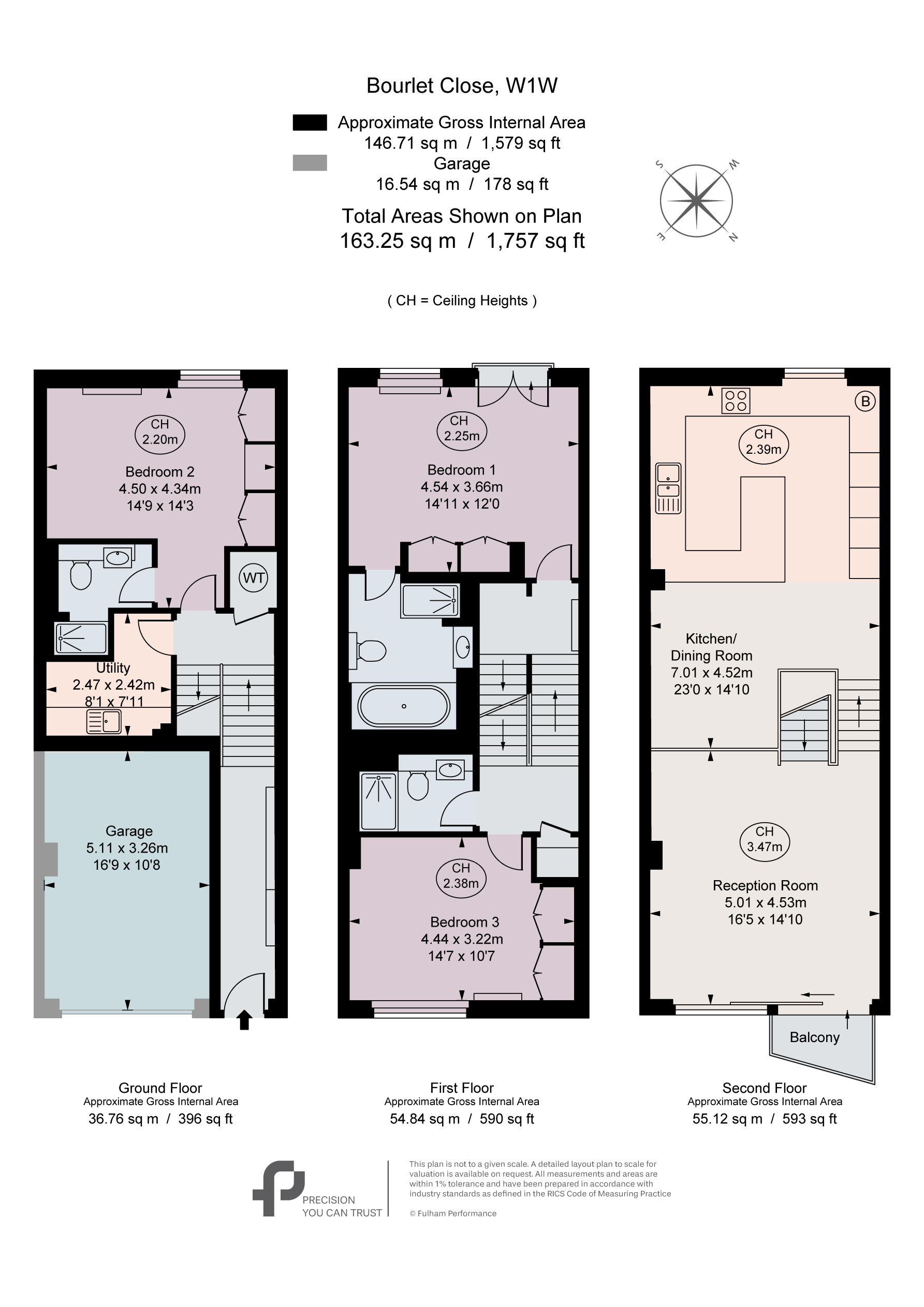 1a,, Bourlet Close, London floorplan