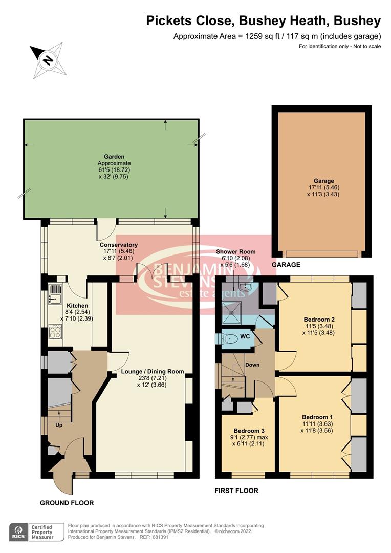 Pickets Close, Bushey Heath, Bushey WD23, 3 bedroom semidetached house