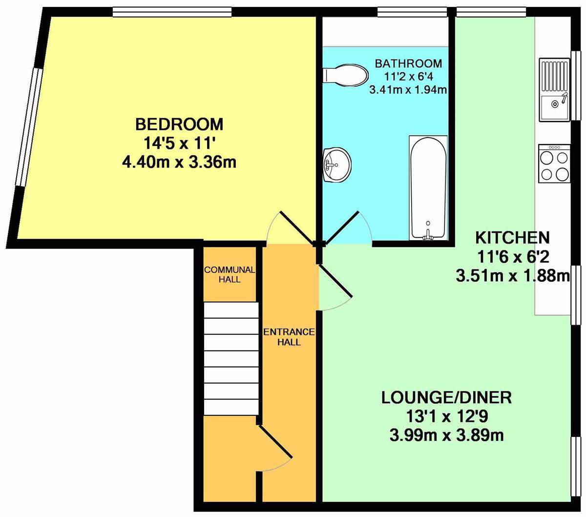 Flat 2, 92-94 Herne Bay Road, Whitstable floorplan