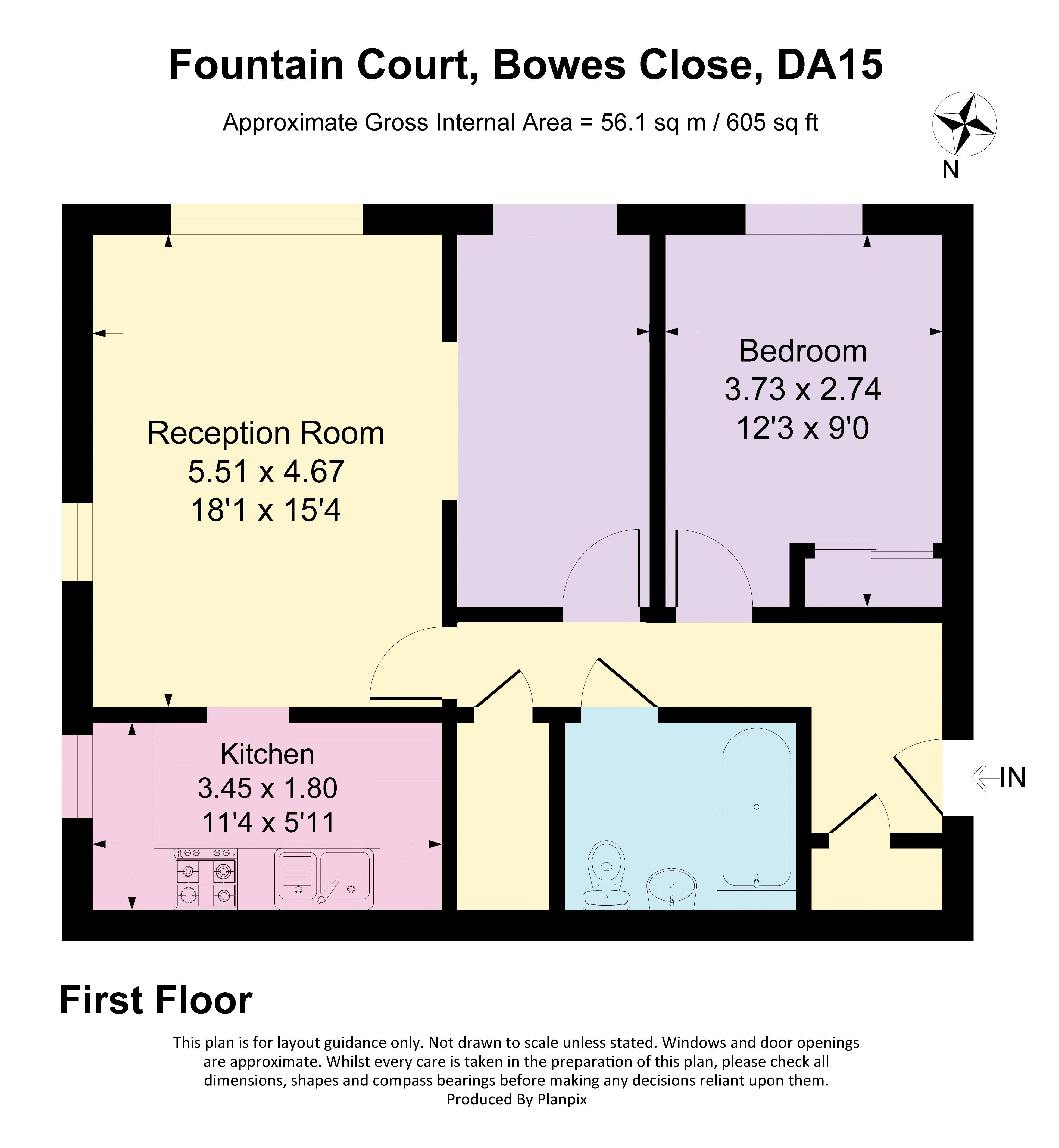6 Fountain Court, Bowes Close, Sidcup floorplan