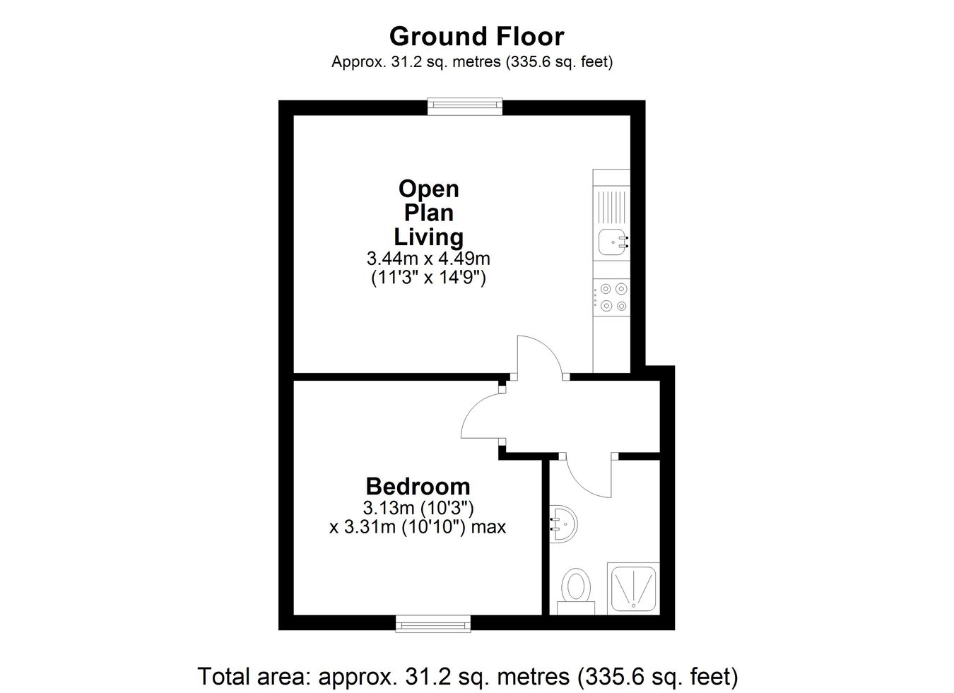 48/1, Market Street, Galashiels floorplan