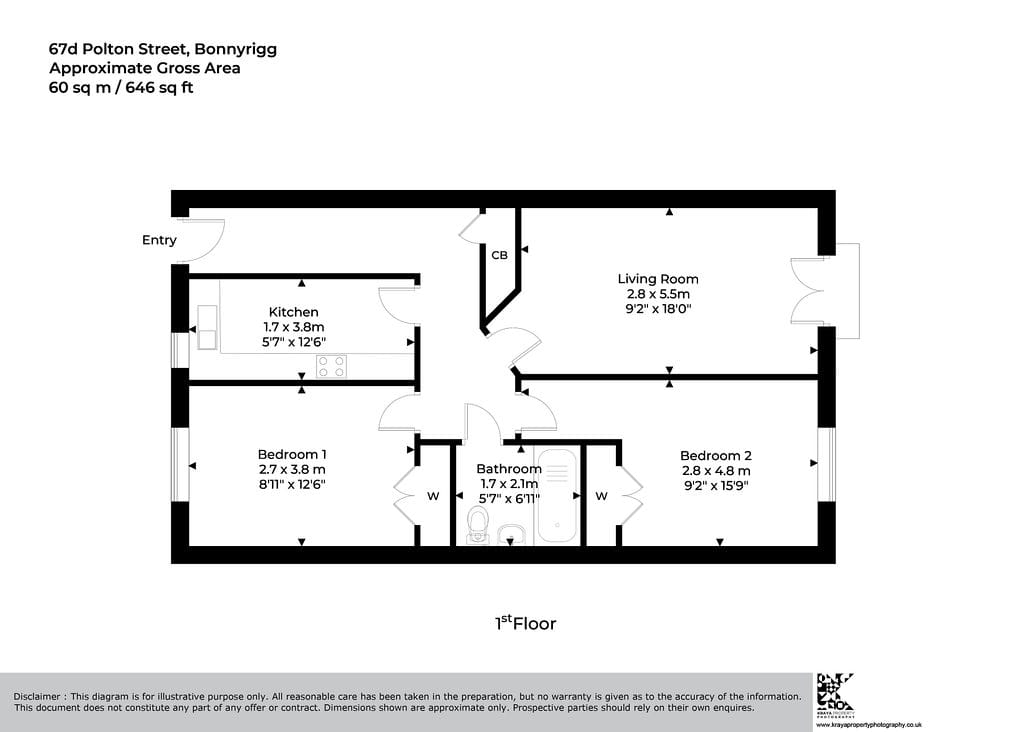 67d, Polton Street, Bonnyrigg floorplan