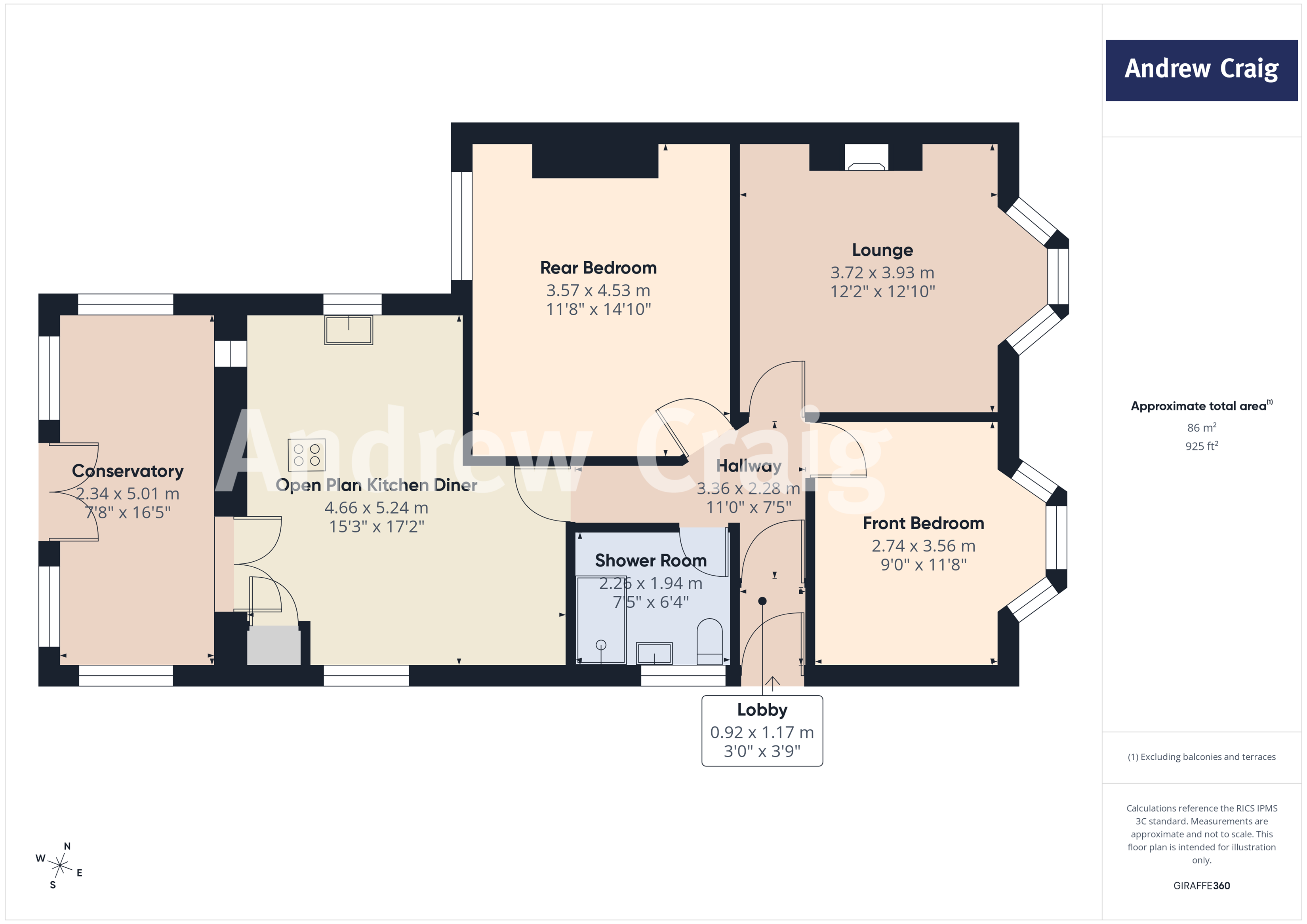 42 Central Gardens, South Shields floorplan