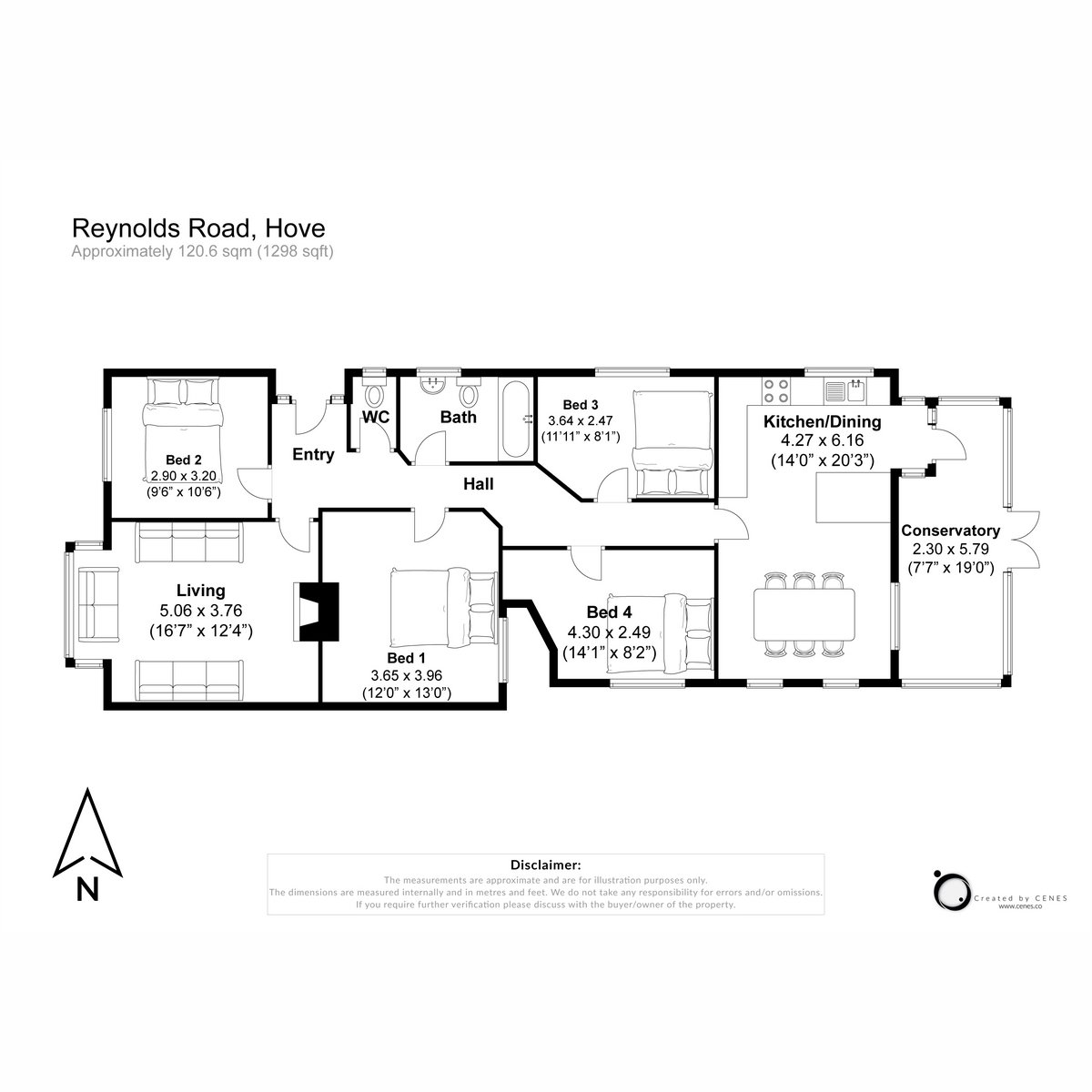 13, Reynolds Road, Hove floorplan