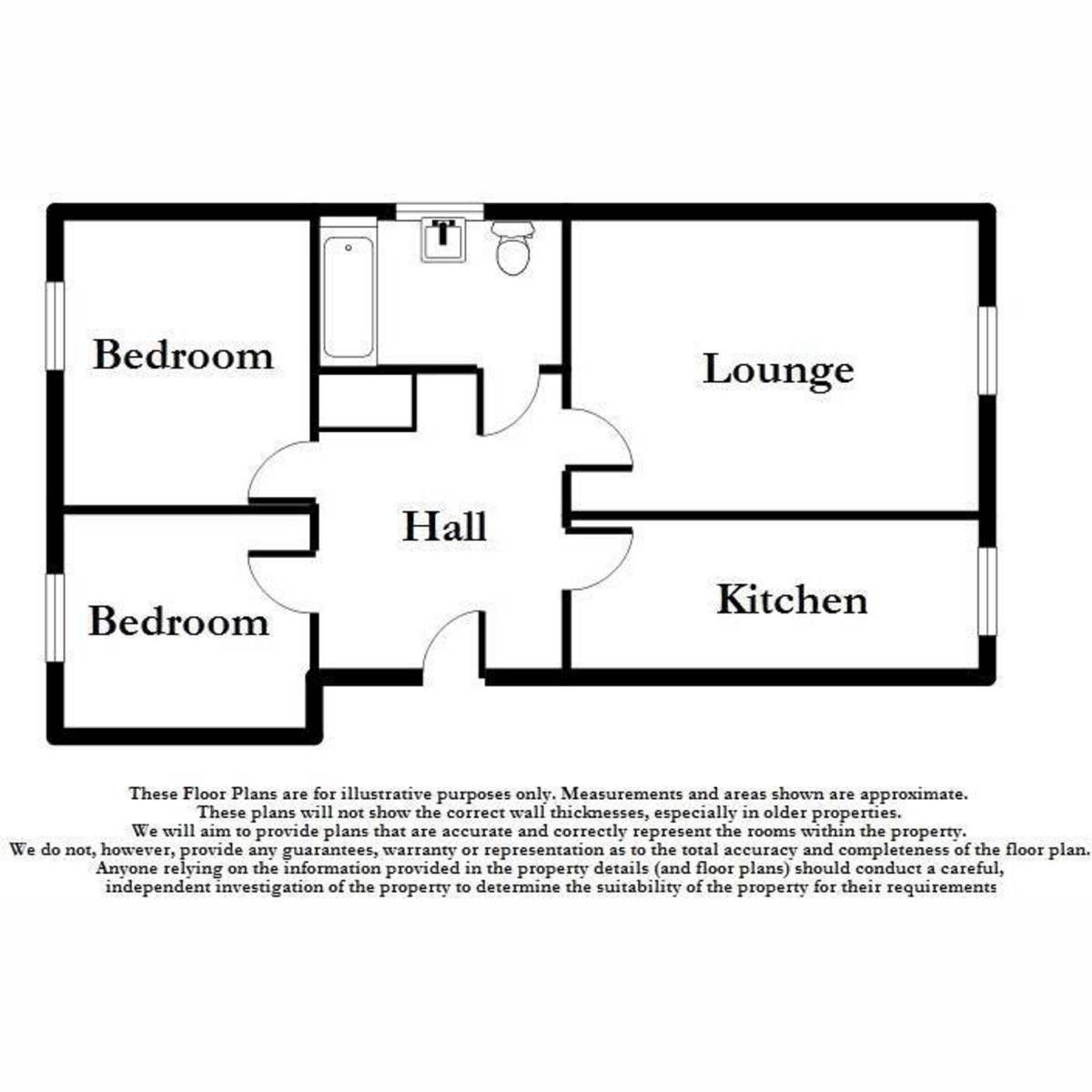 Flat Flat 2, 3, Cygnet Court, Spalding floorplan