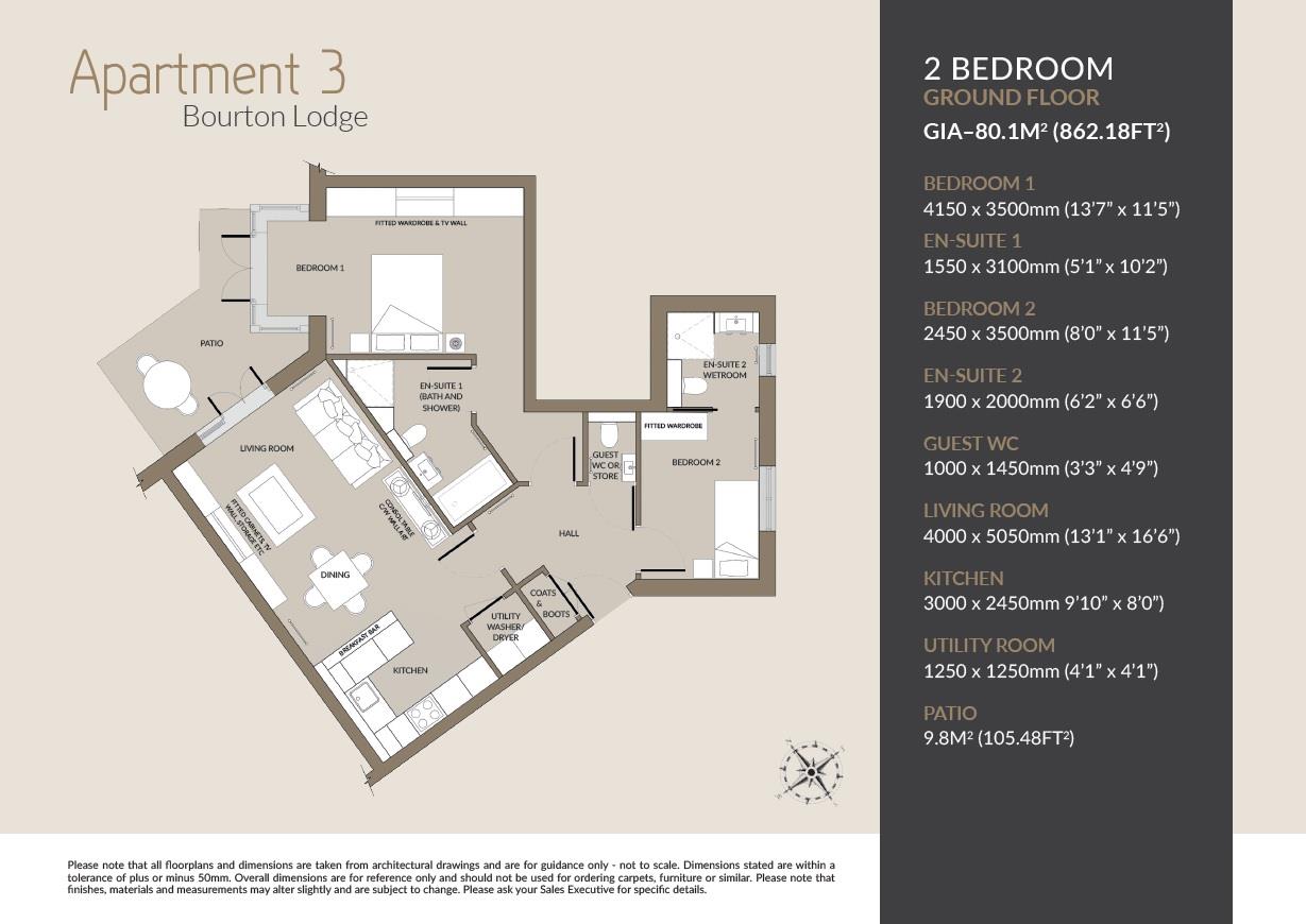 2 Bedrooms Flat for sale in Bourton Lodge, Stratton Court, Cirencester GL7