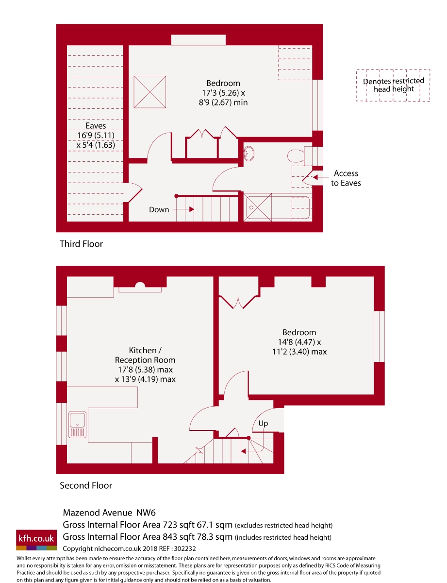 Flat 3, 18, Mazenod Avenue, London floorplan