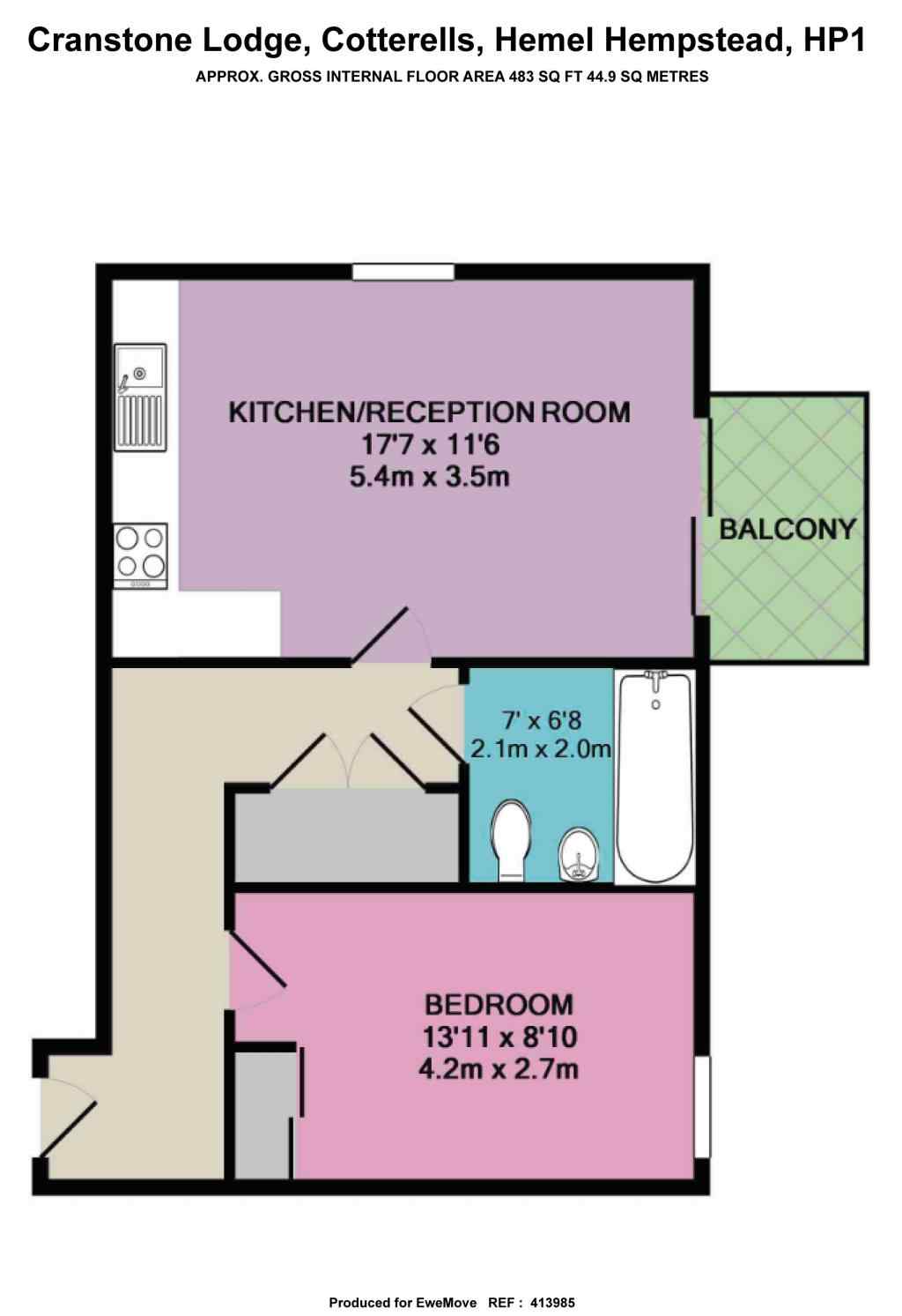 1 Bedrooms Flat for sale in Cotterells, Hemel Hempstead HP1