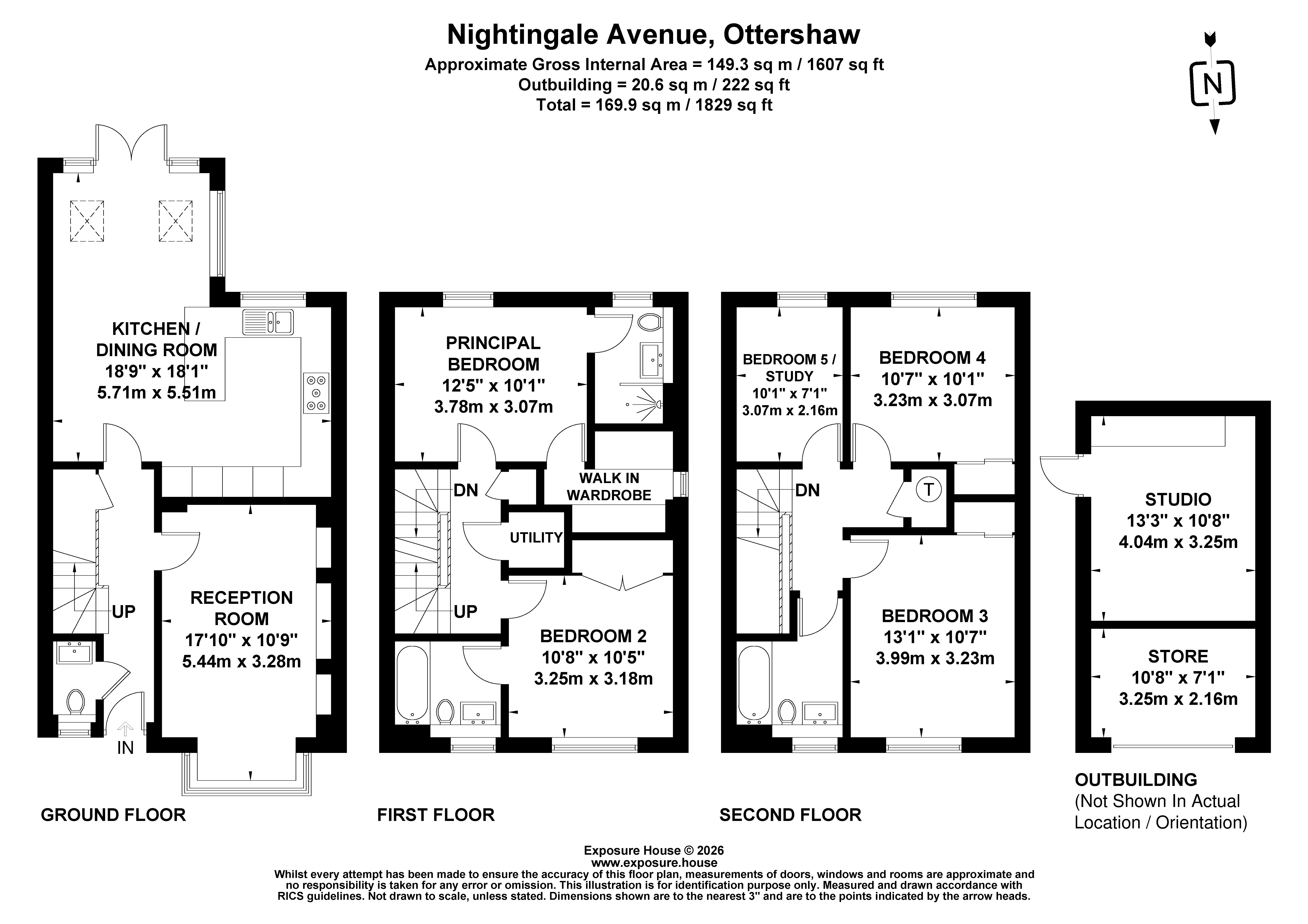 28, Nightingale Avenue, Chertsey floorplan