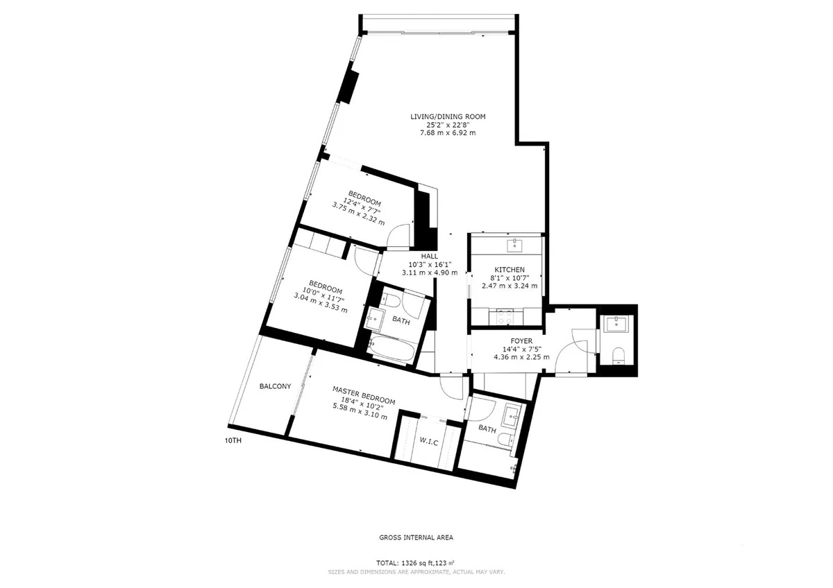 0908 3, Merchant Square, London floorplan
