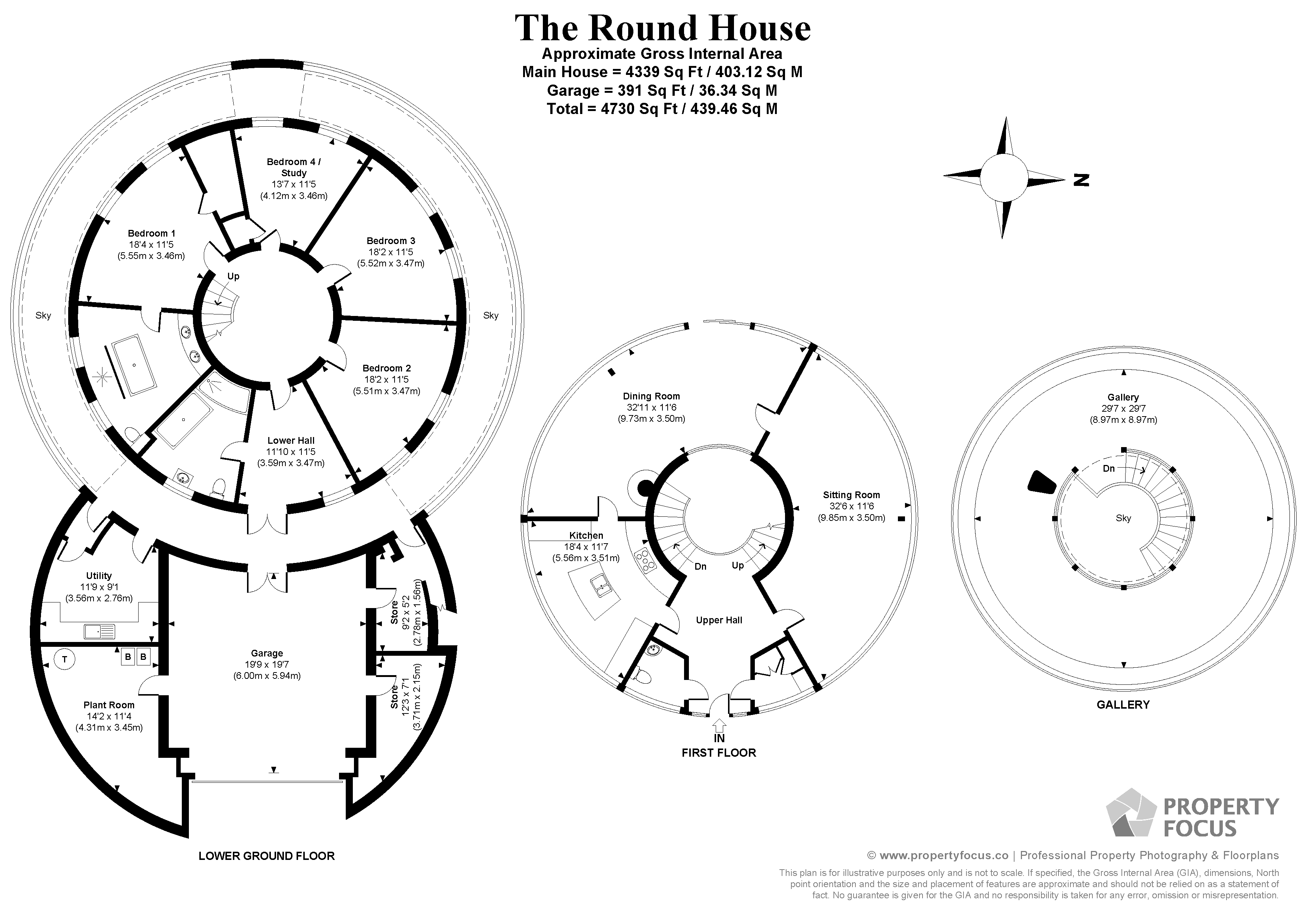 The Round House,, Drove Road, Stockbridge floorplan