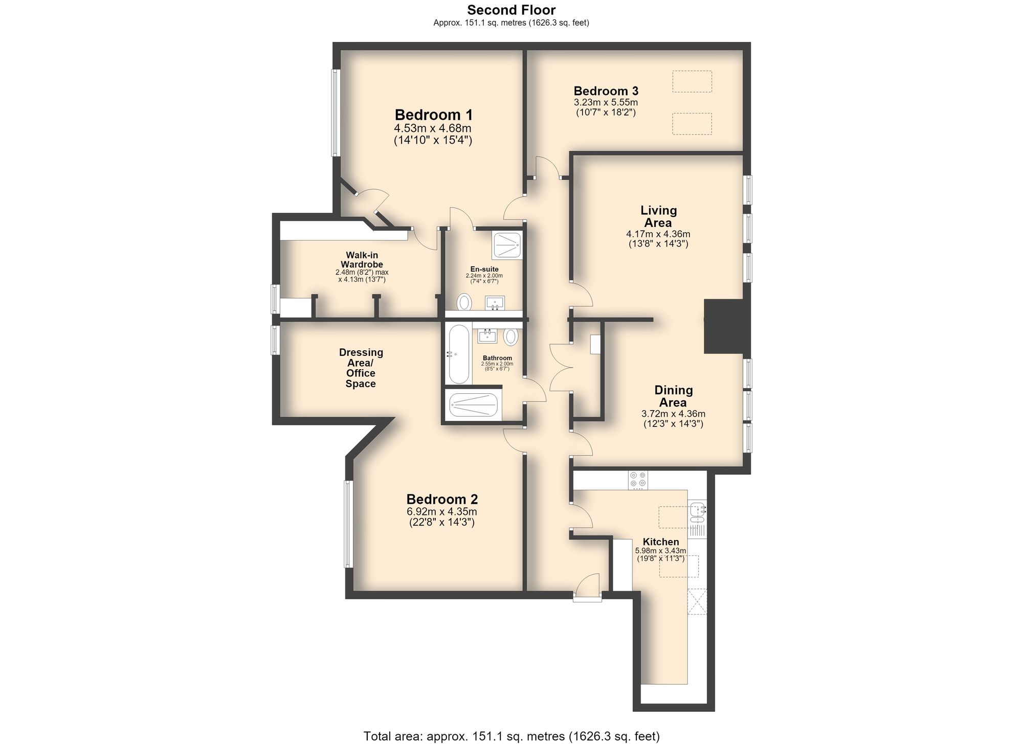 Flat 16, 249 Millhouses Lane, Sheffield floorplan