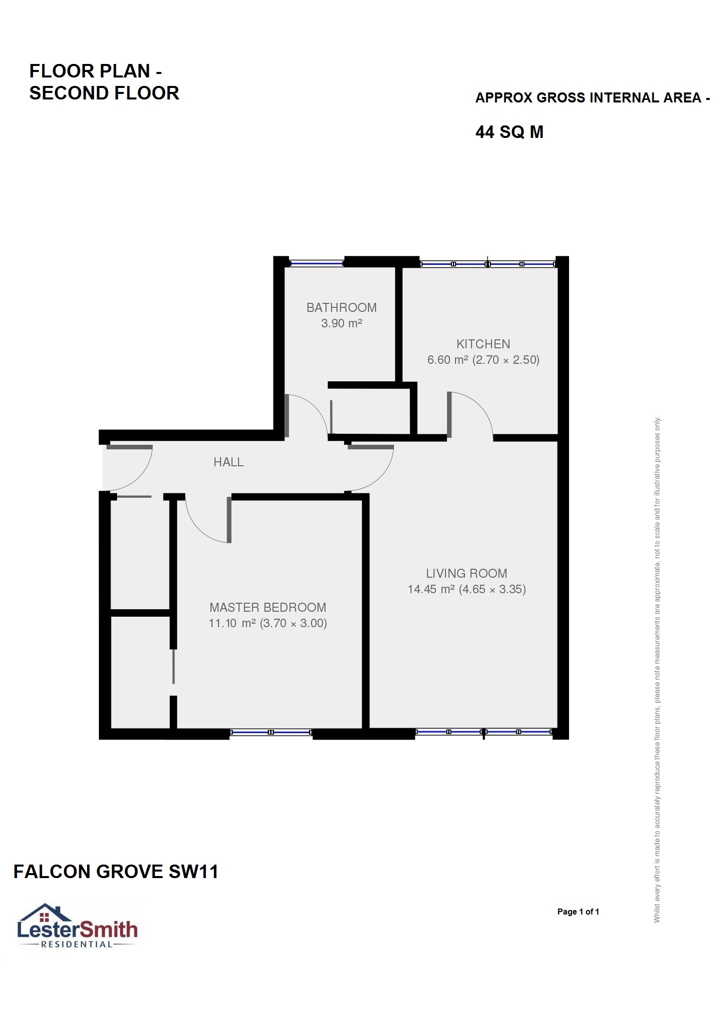 1 Bedrooms Flat to rent in Falcon Grove, London SW11