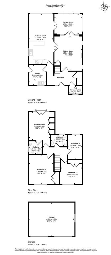 Berrylands, Hunger Hill, East Stour floorplan