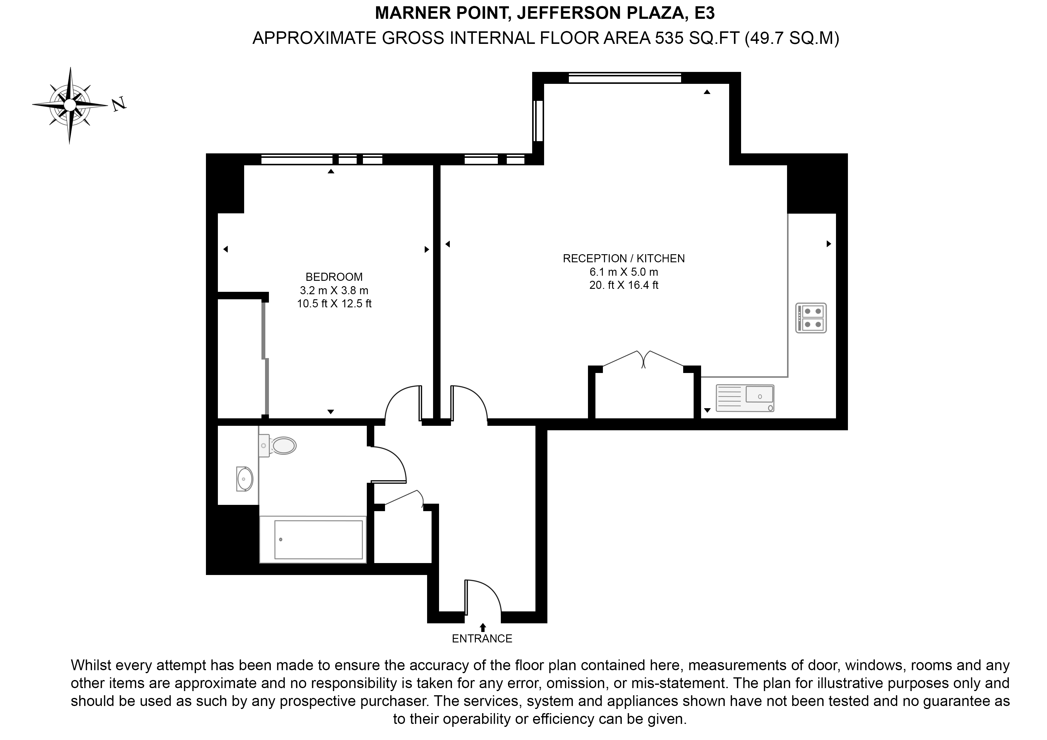 Flat 27,, Marner Point, No1 The Plaza, Bromley-by-bow floorplan