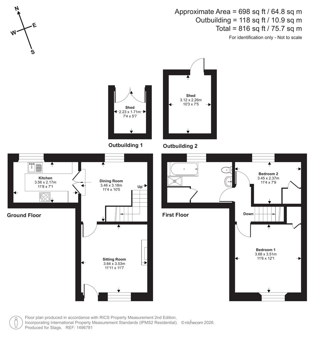 3 Combe Head Cottage, Chard floorplan
