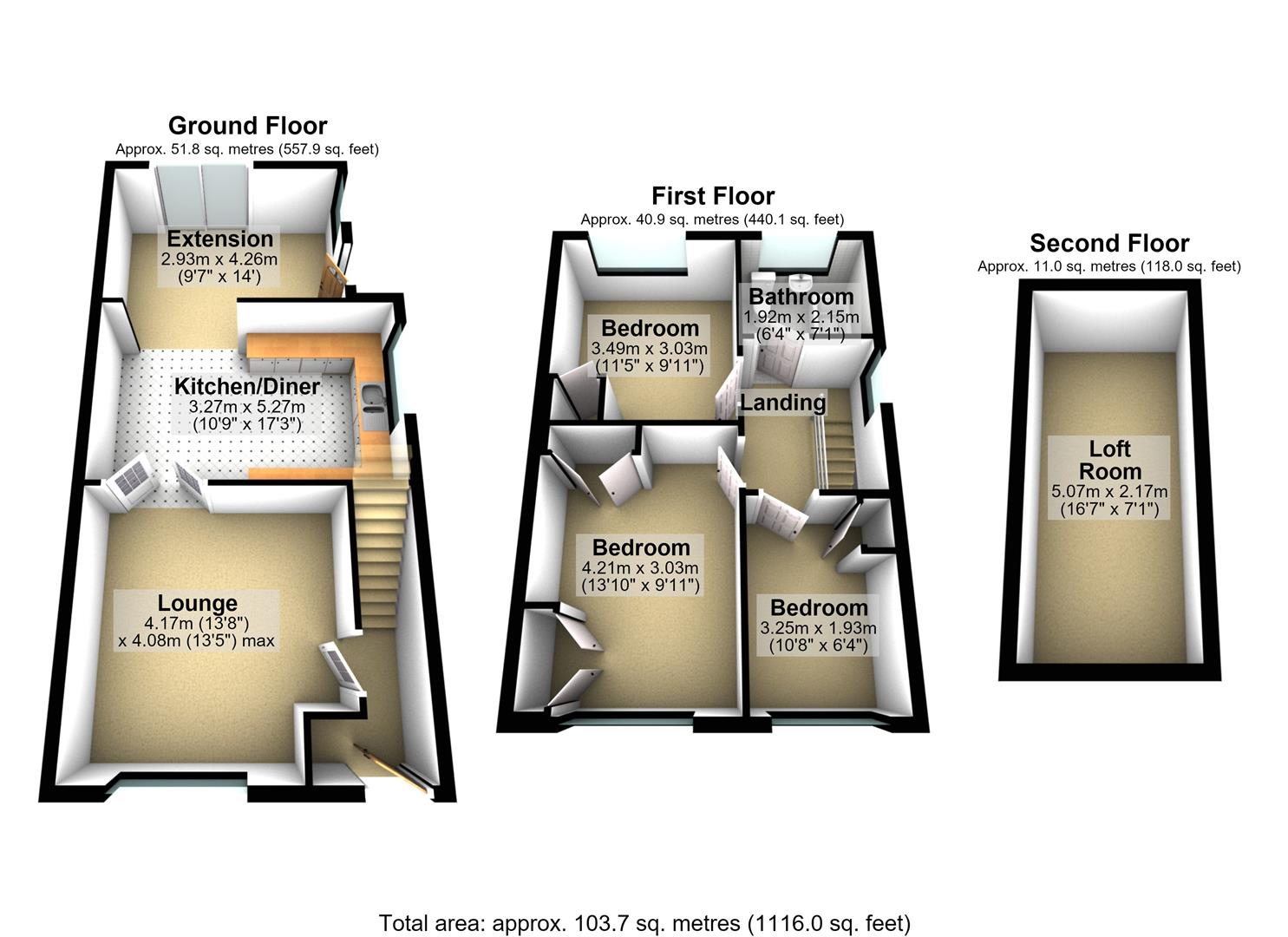 Denesway, Leeds floorplan