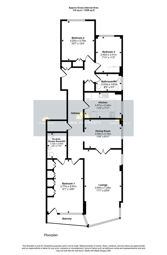 9D, South Cliff Tower, Bolsover Road, Eastbourne floorplan