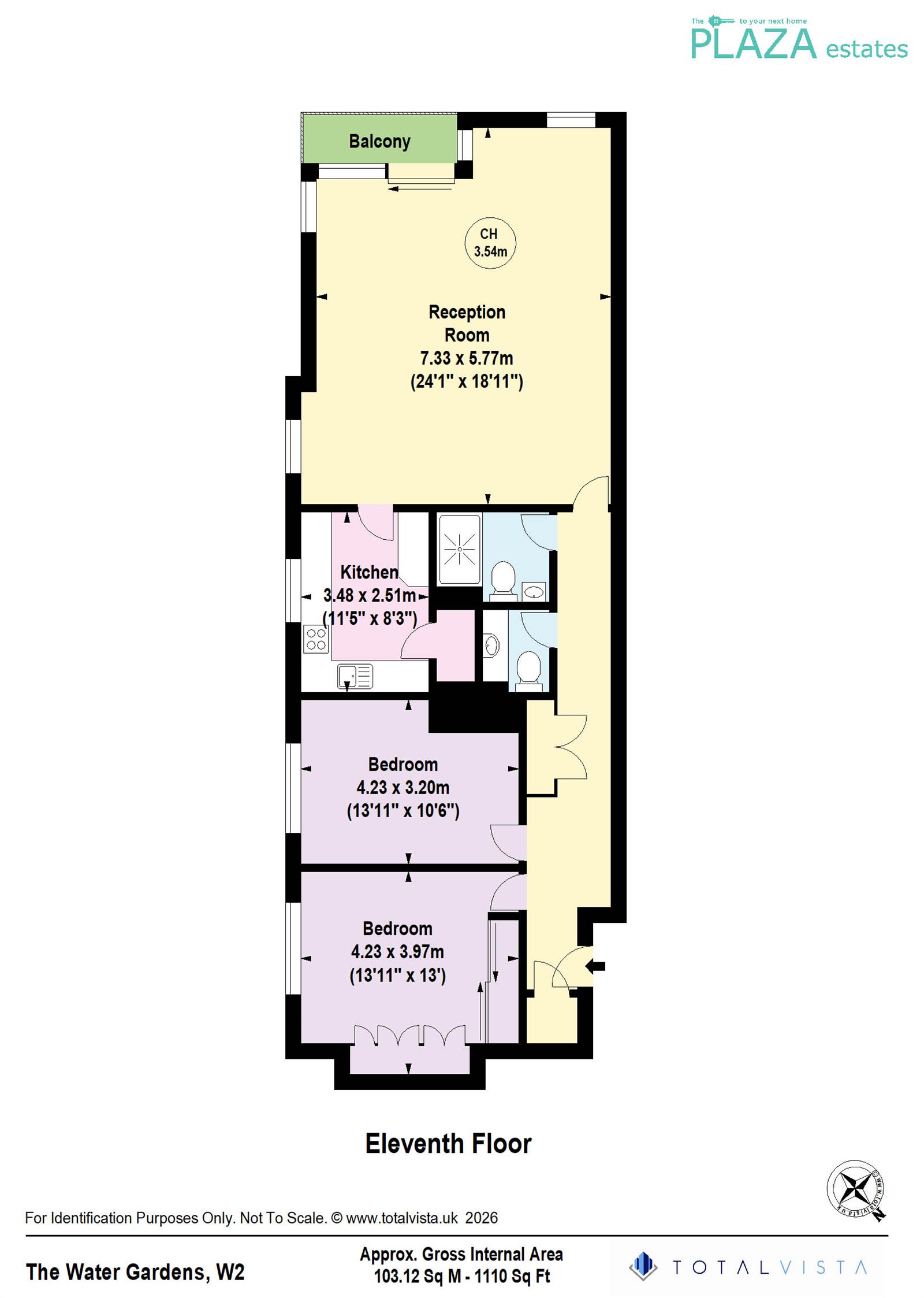 33, STRATHMORE COURT, THE WATER GARDENS, London floorplan