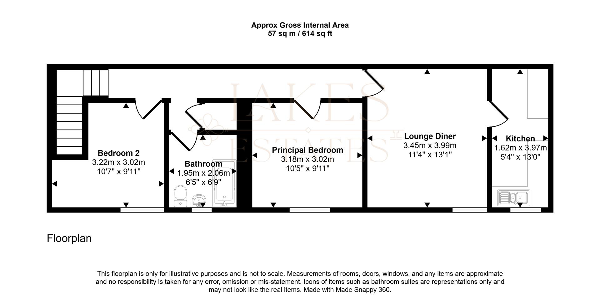 Flat 1, Auction Mart House, Castlegate, Penrith floorplan