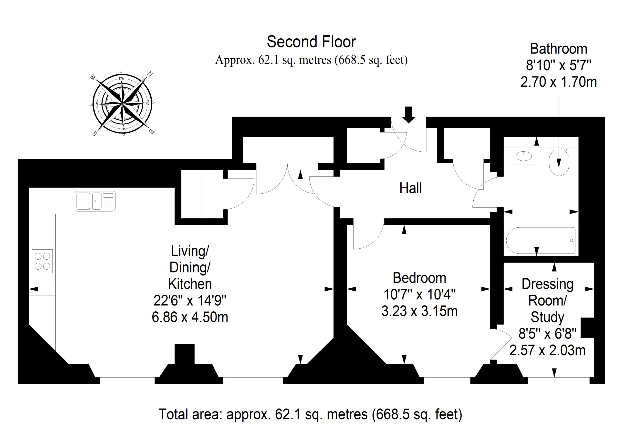 15, Marine House Muirfield Drive, Gullane floorplan