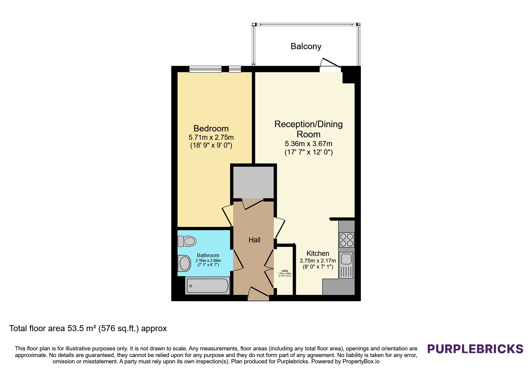 Flat 89/Hartingtons Court, Coster Avenue, London floorplan