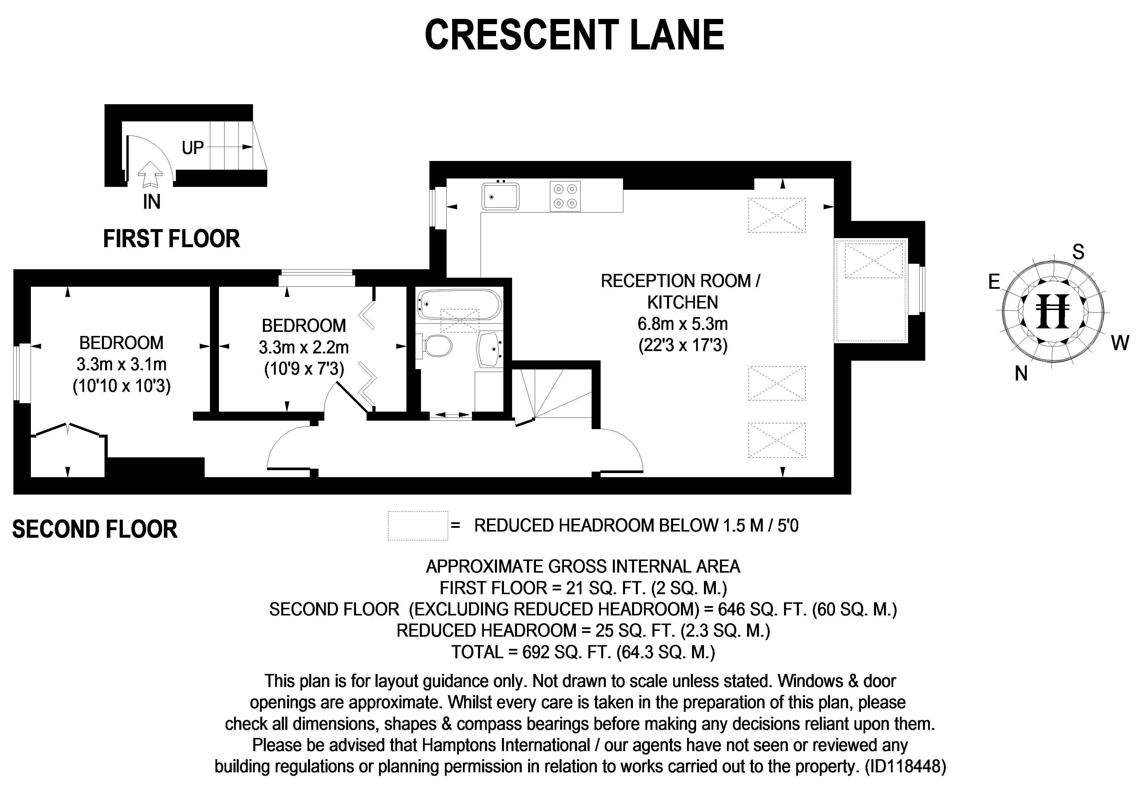 2 Bedrooms Flat to rent in Crescent Lane, Clapham SW4