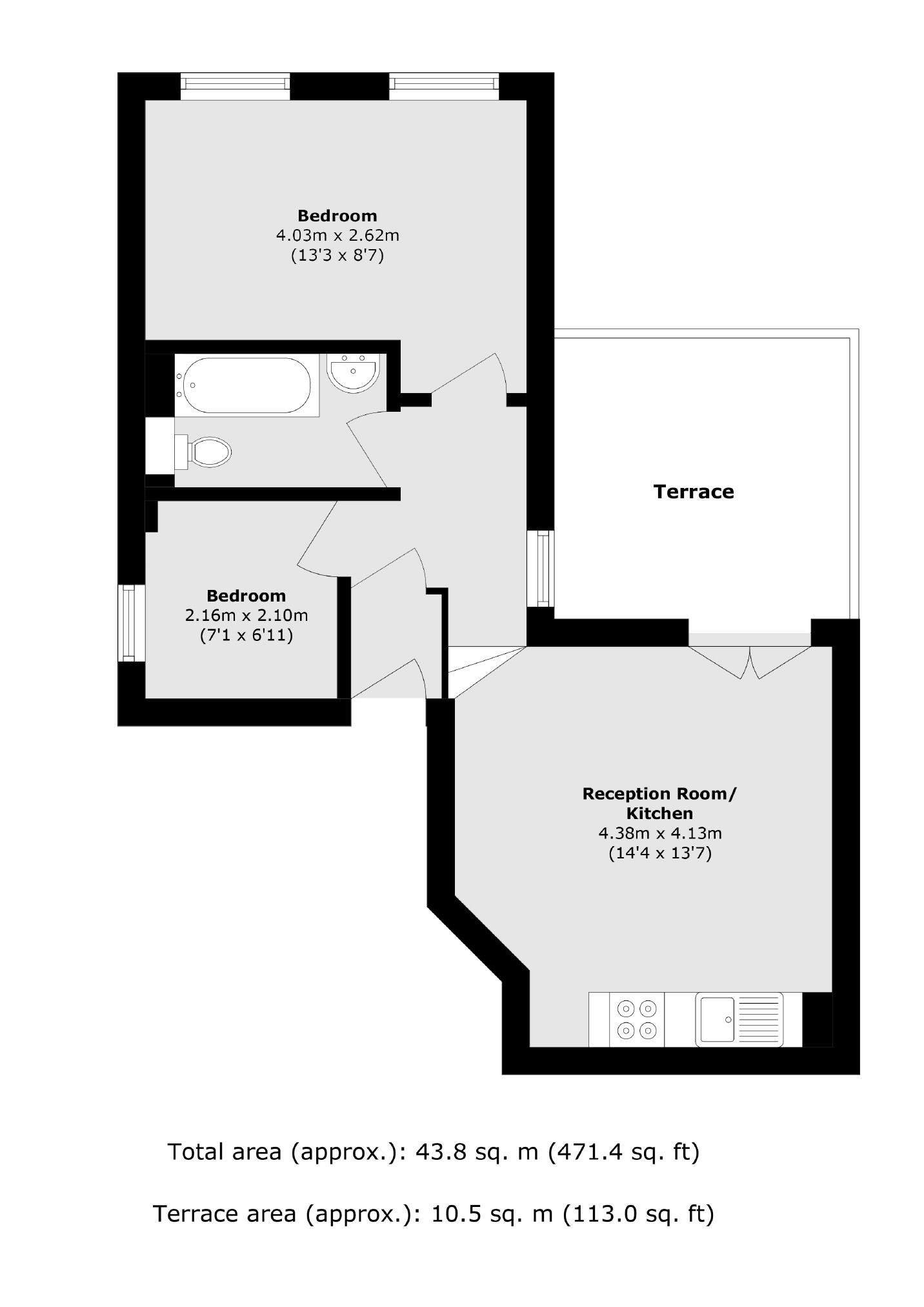 Flat 10, 42, Canonbie Road, London floorplan
