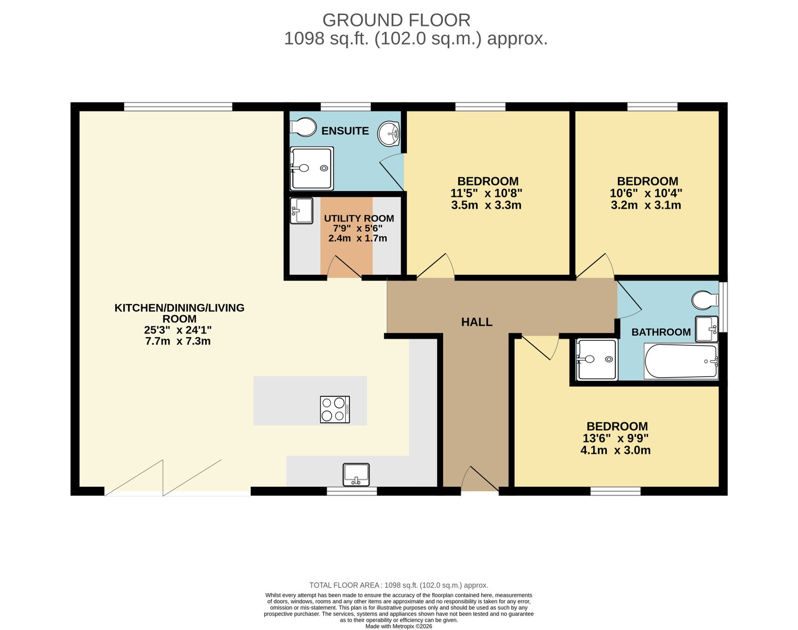 Old Dairy Barn, Jennett Tree Lane, Malvern floorplan