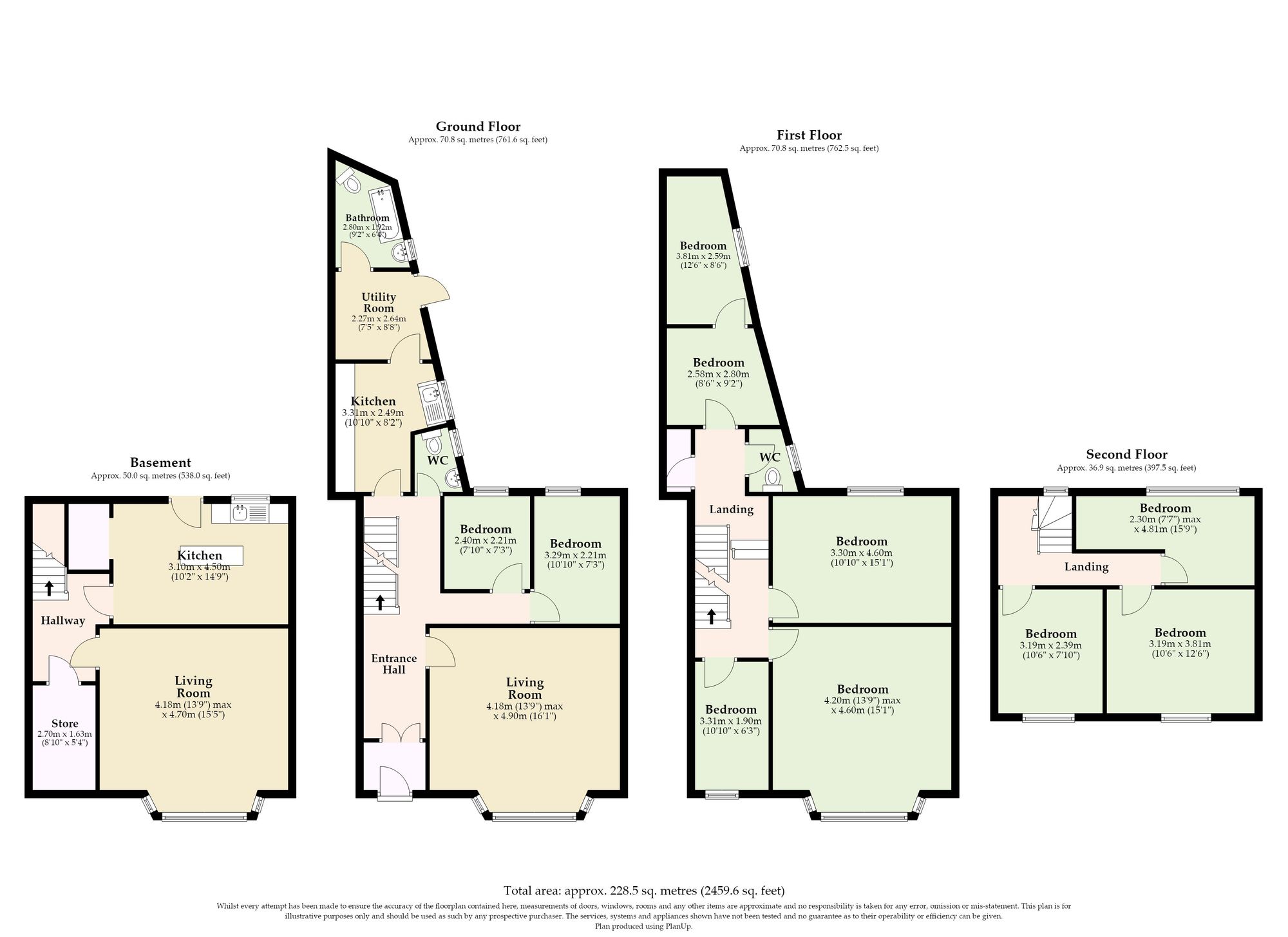 Gifford Guest House, Great Yarmouth floorplan