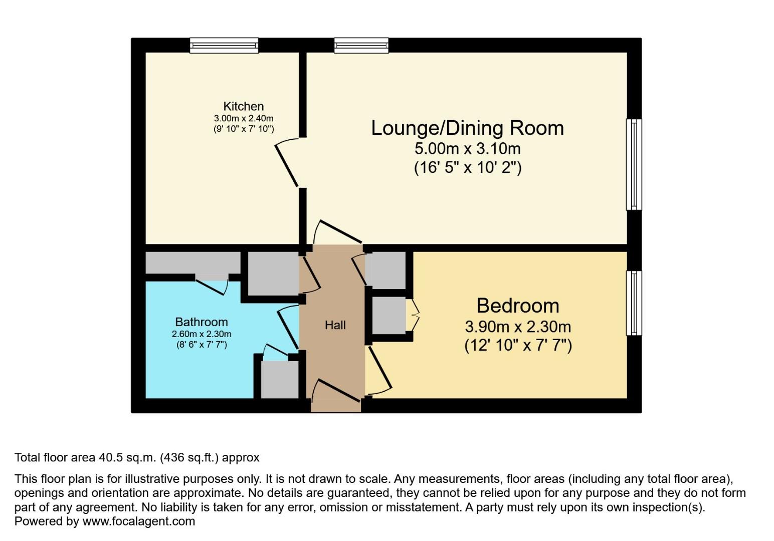 Flat 14 Hallam Cliff, 32, Crabtree Lane, Sheffield floorplan