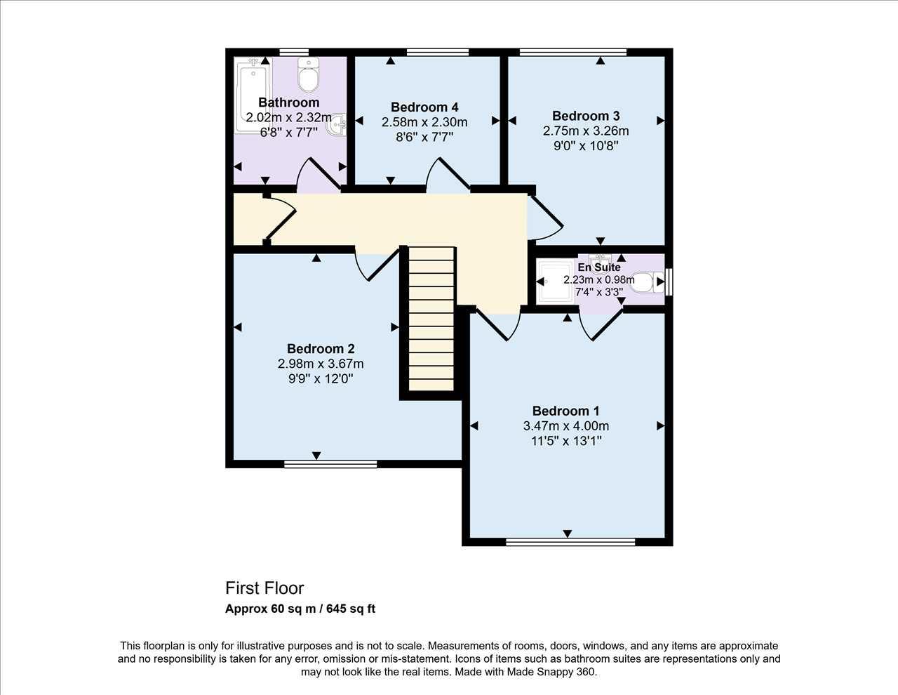 7, The Meadows, Porth floorplan