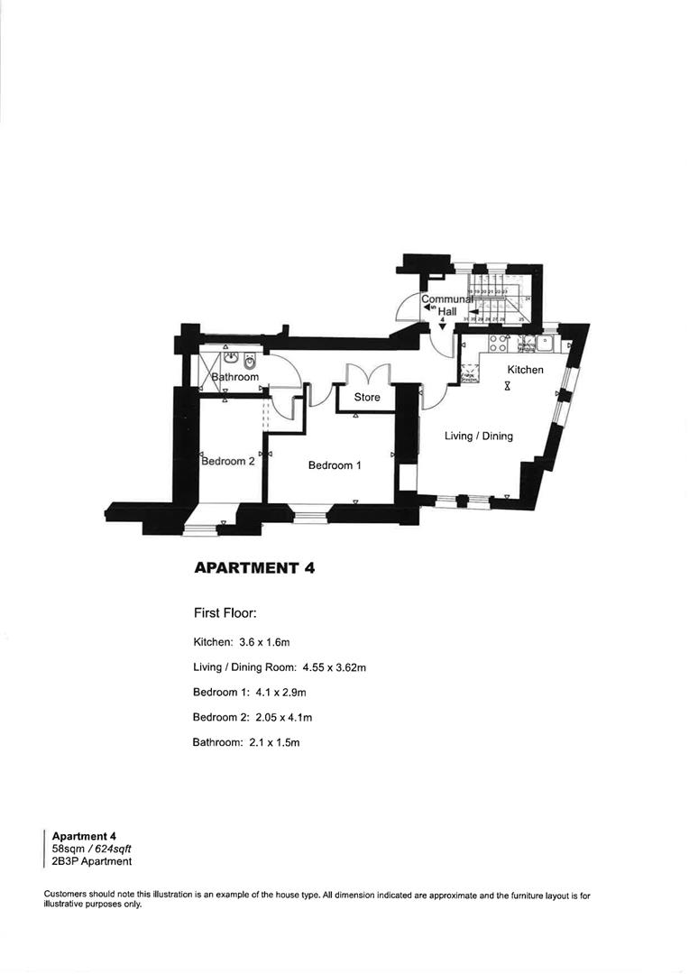 Flat 4, Riversvale, Litchdon Street, Barnstaple floorplan