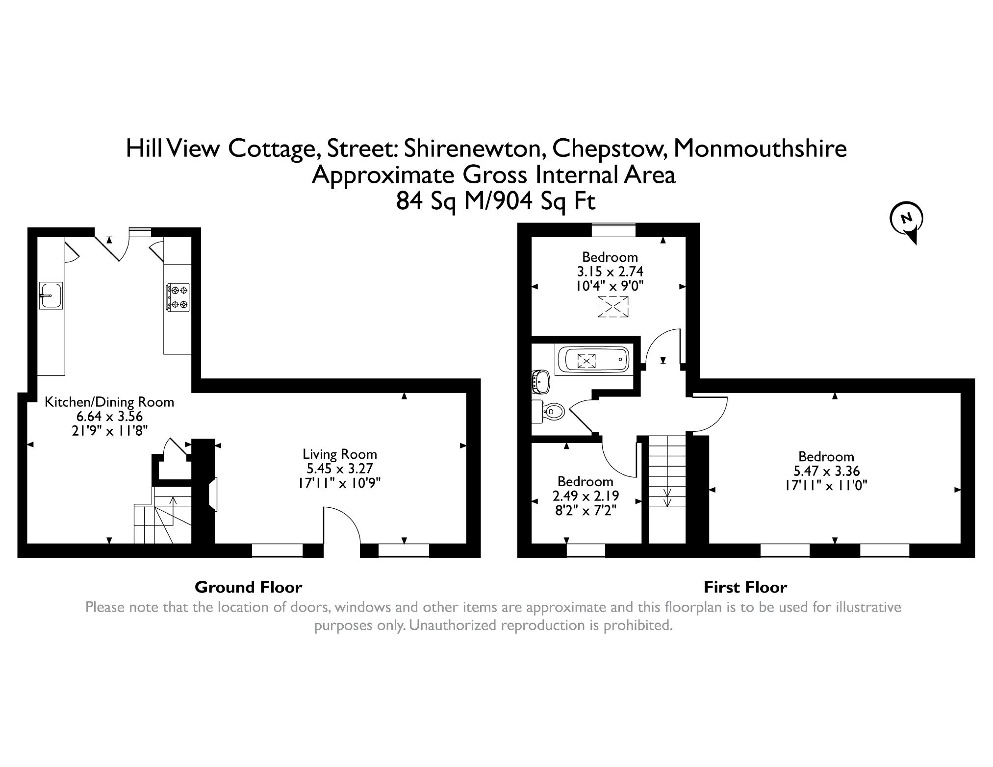 Hill View Cottage, Shirenewton, Chepstow floorplan