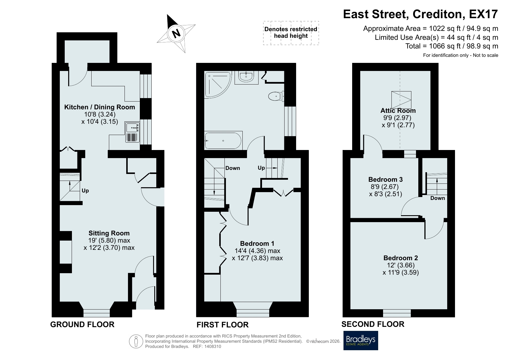 50, East Street, Devon floorplan