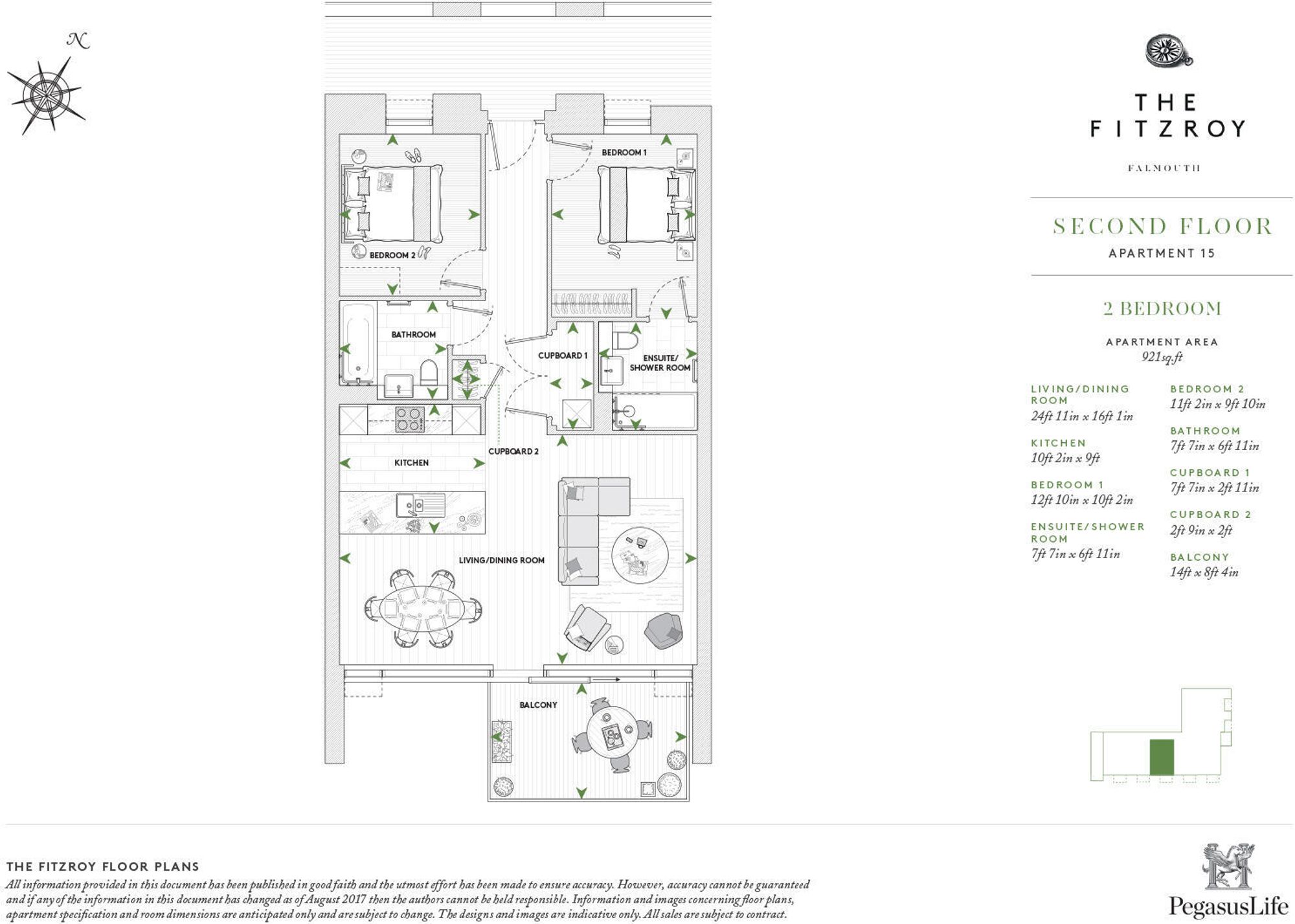 Apt 15, The Fitzroy Cliff Road, Falmouth floorplan
