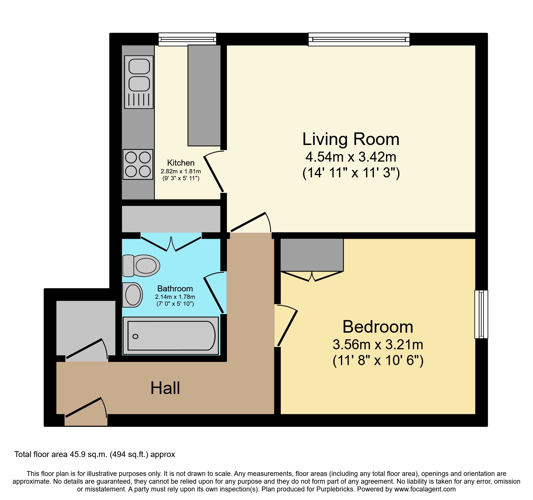 Flat 55/Bovingdon Court, Windsor Close, Hemel Hempstead floorplan