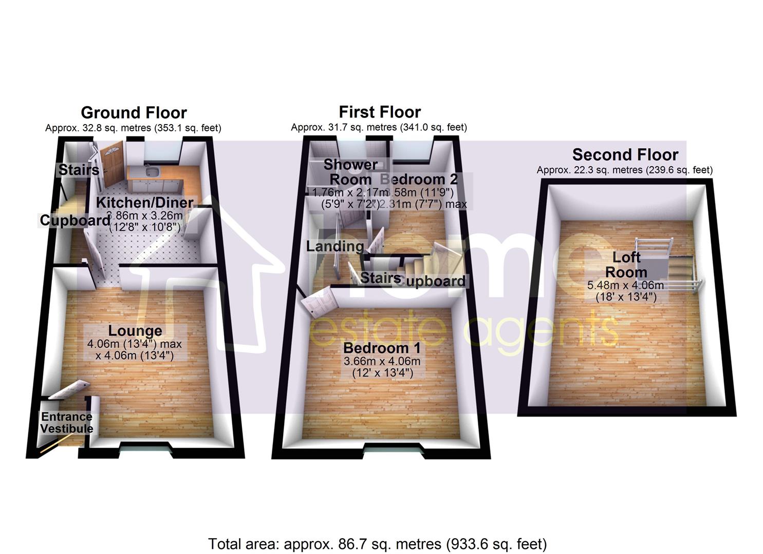 22, Hawke Street, Stalybridge floorplan