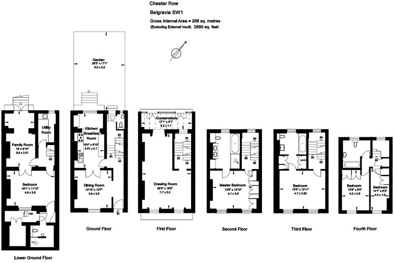 5 Bedrooms  to rent in Chester Row, Belgravia, London SW1W